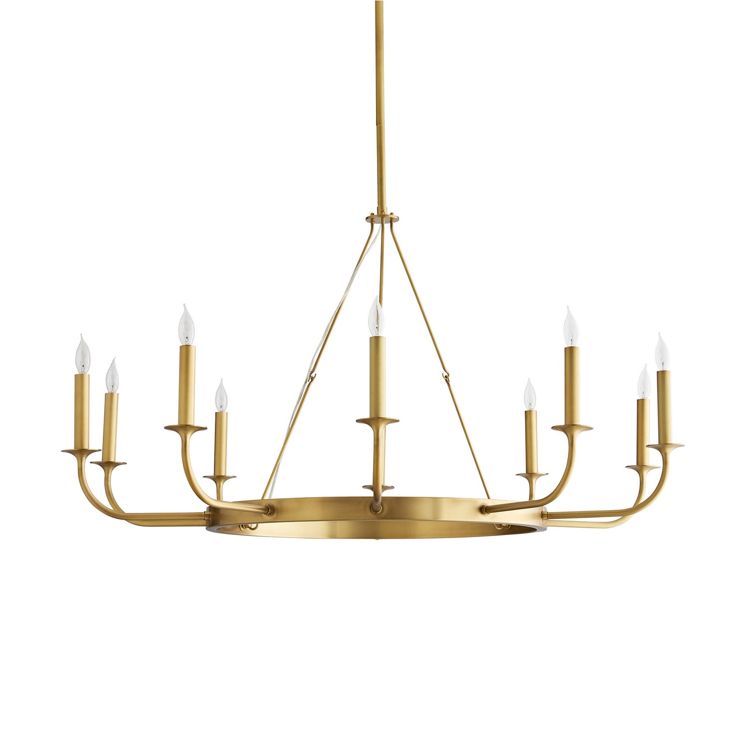 Ten Light Chandelier from the Berlin collection in Antique Brass finish