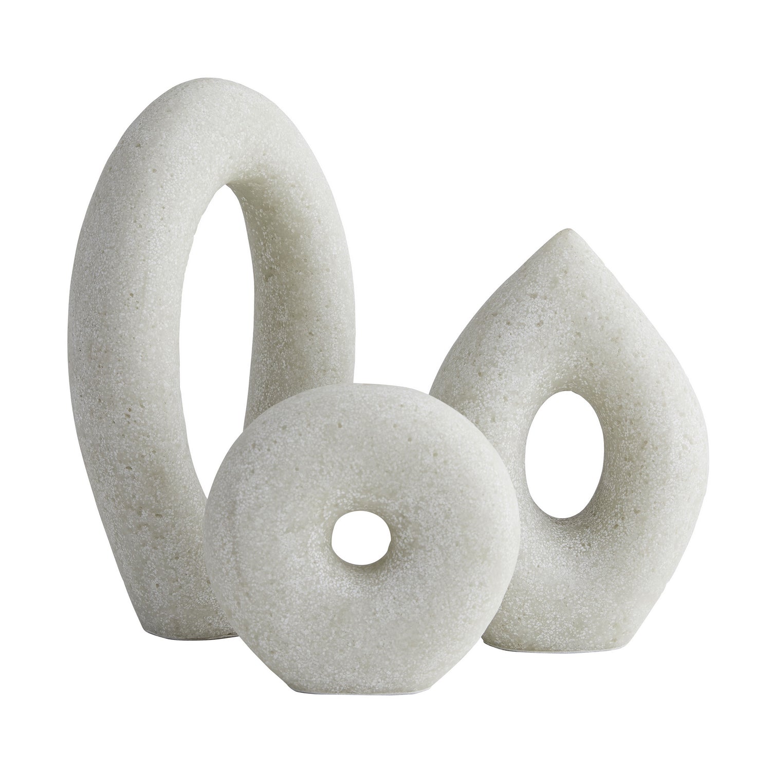 Sculptures Set of 3 from the Coco collection in White finish