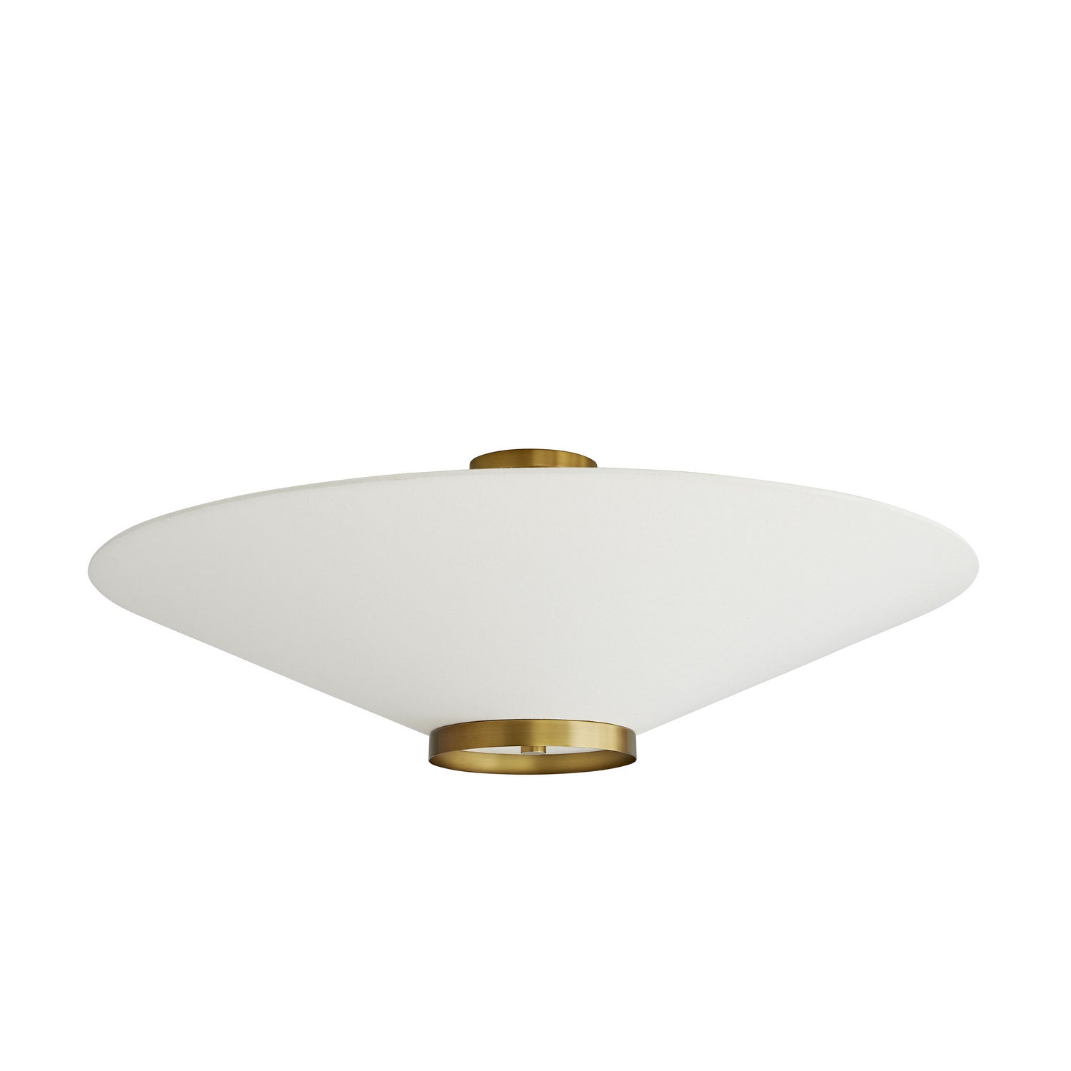 Three Light Flush Mount from the Decker collection in Antique Brass finish
