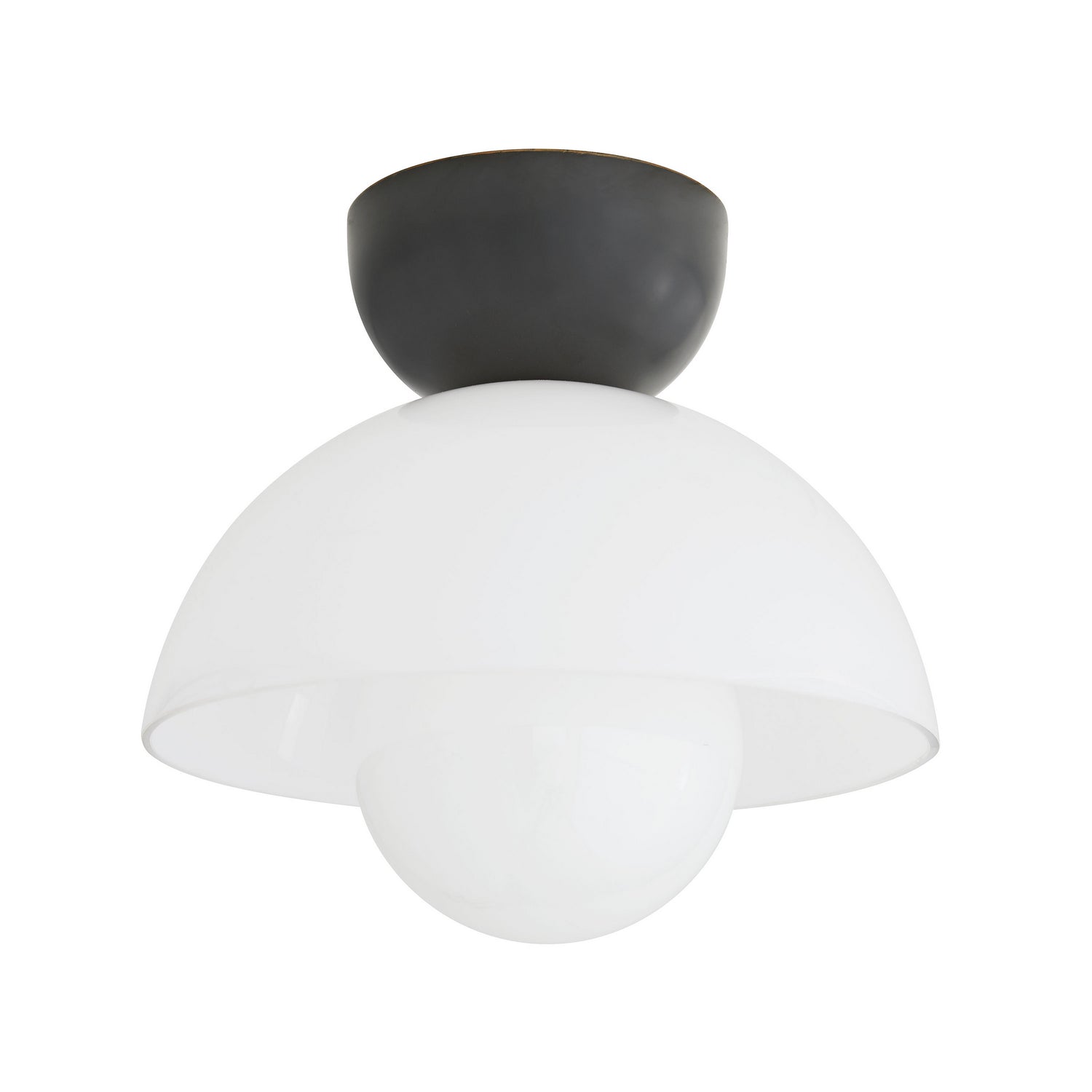 One Light Flush Mount from the Donley collection in Bronze finish
