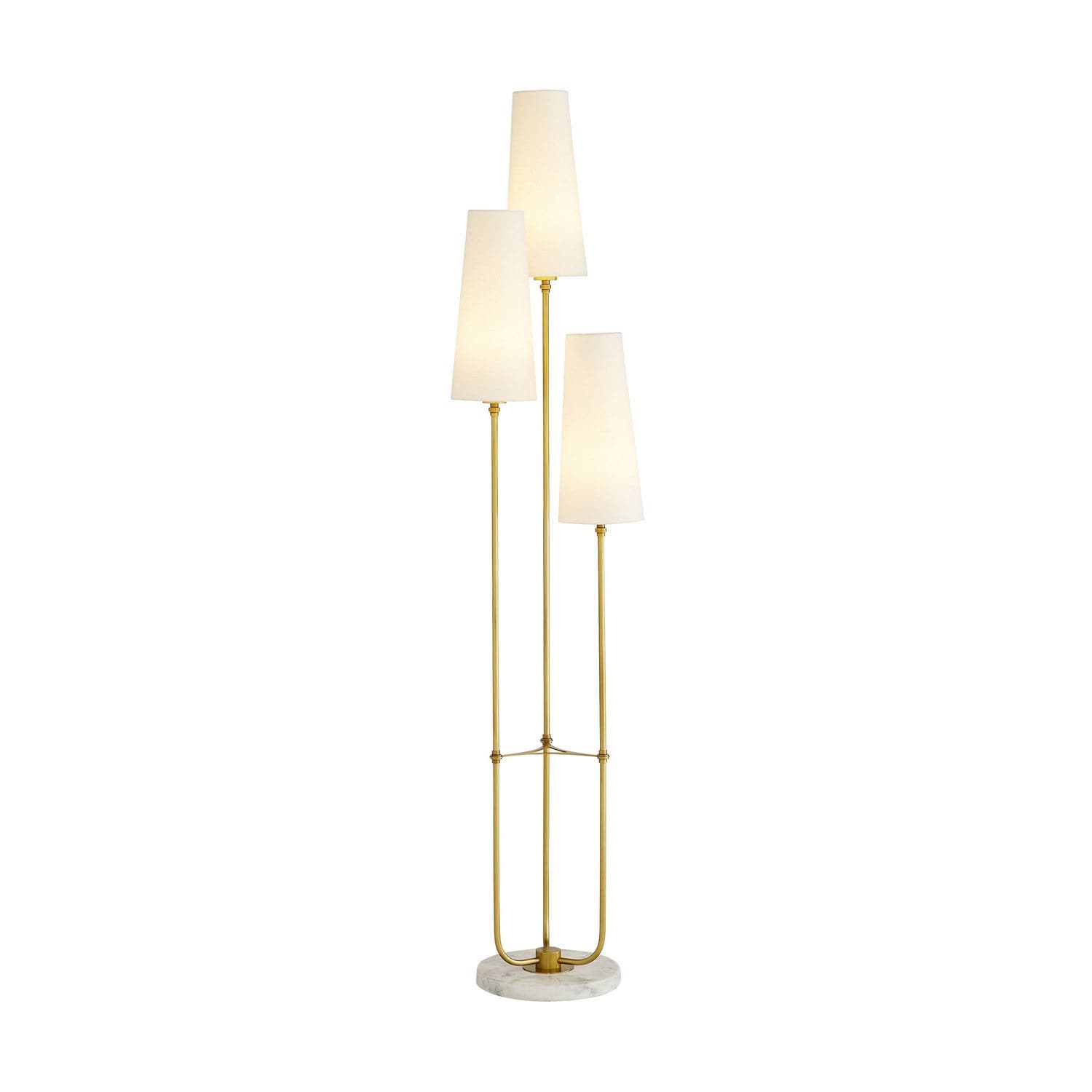 Three Light Torchiere from the Elizabeth collection in Antique Brass finish