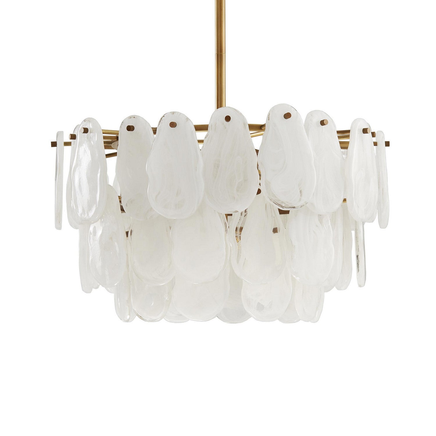 Three Light Chandelier from the Leon collection in Antique Brass finish