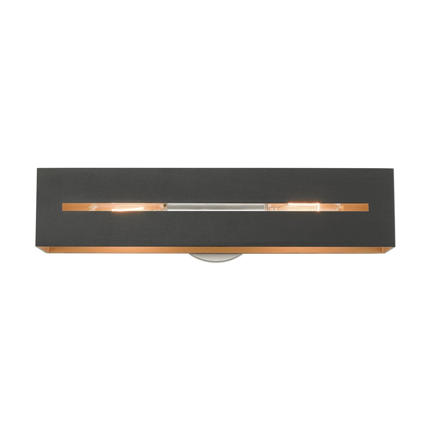Livex Lighting - 16682-14 - Two Light Vanity - Soma - Textured Black w/ Brushed Nickels