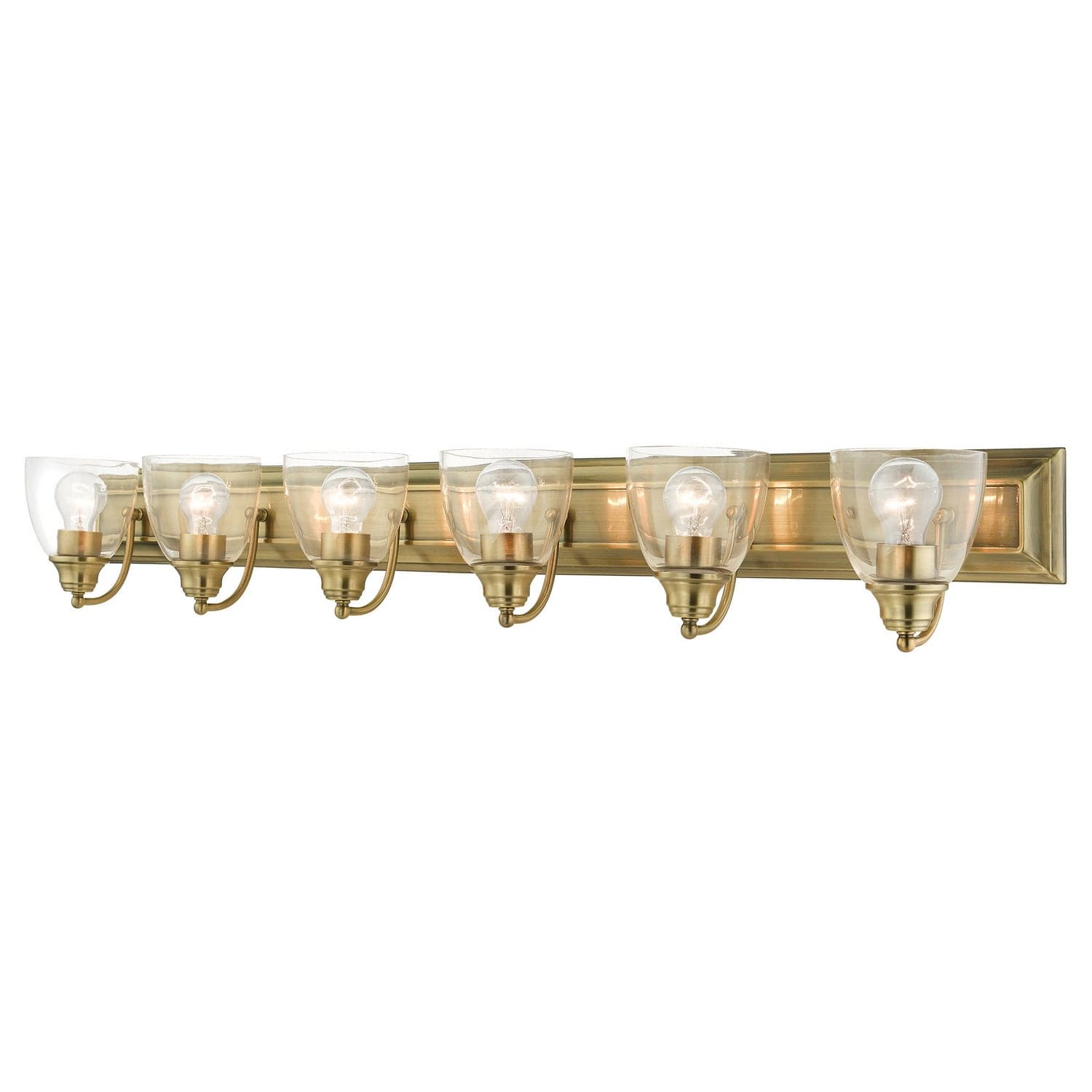 Livex Lighting - 17076-01 - Six Light Vanity - Birmingham - Antique Brass
