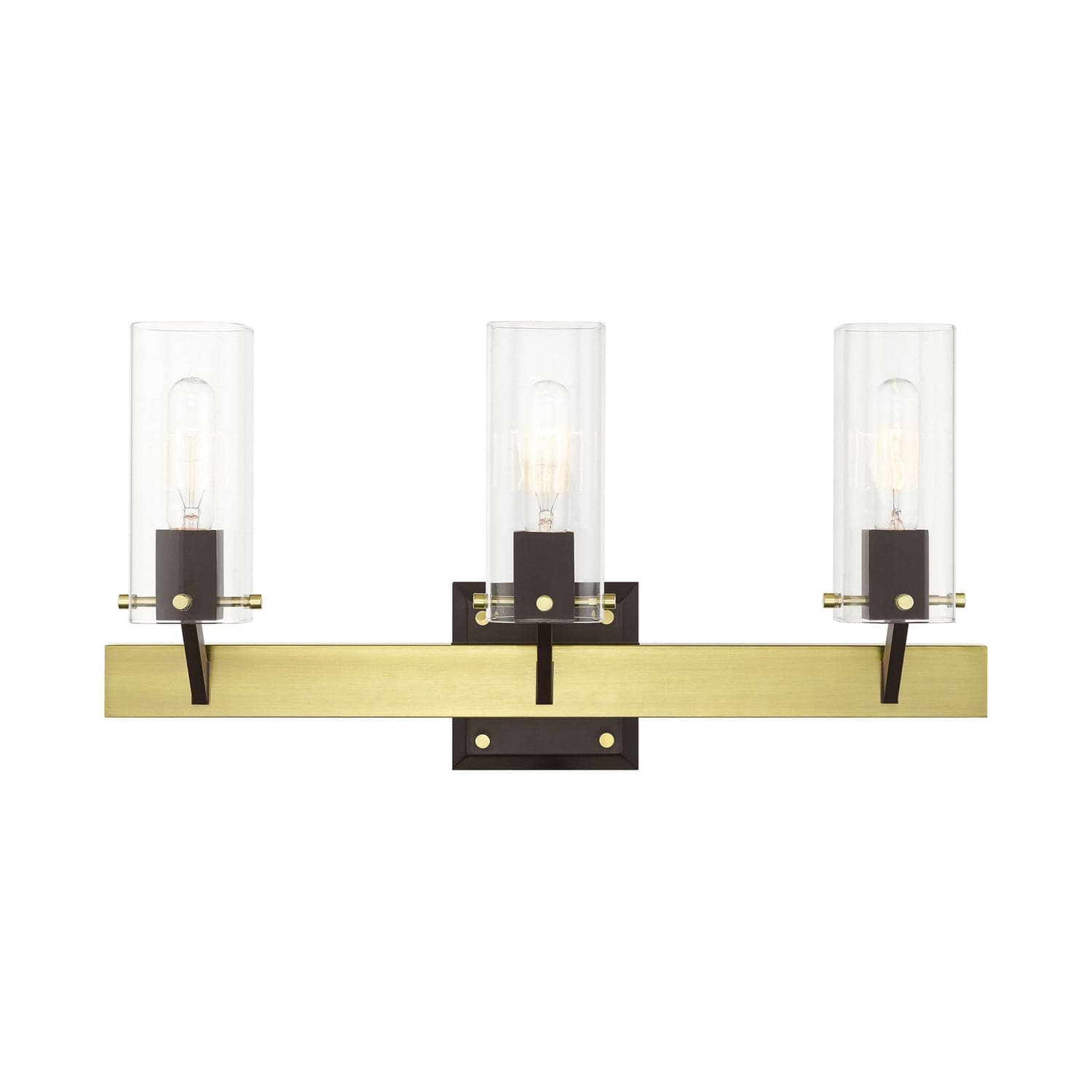 Livex Lighting - 17823-12 - Three Light Vanity - Beckett - Satin Brass & Bronze