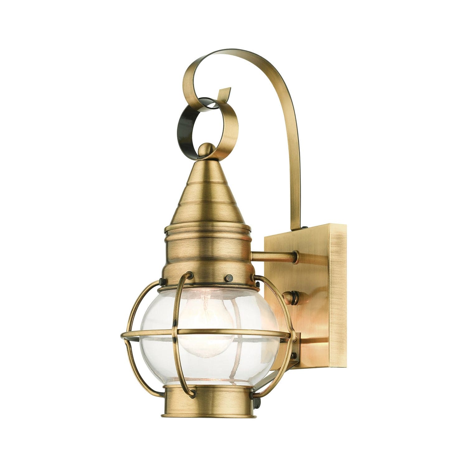 Livex Lighting - 26900-01 - One Light Outdoor Wall Lantern - Newburyport - Antique Brass