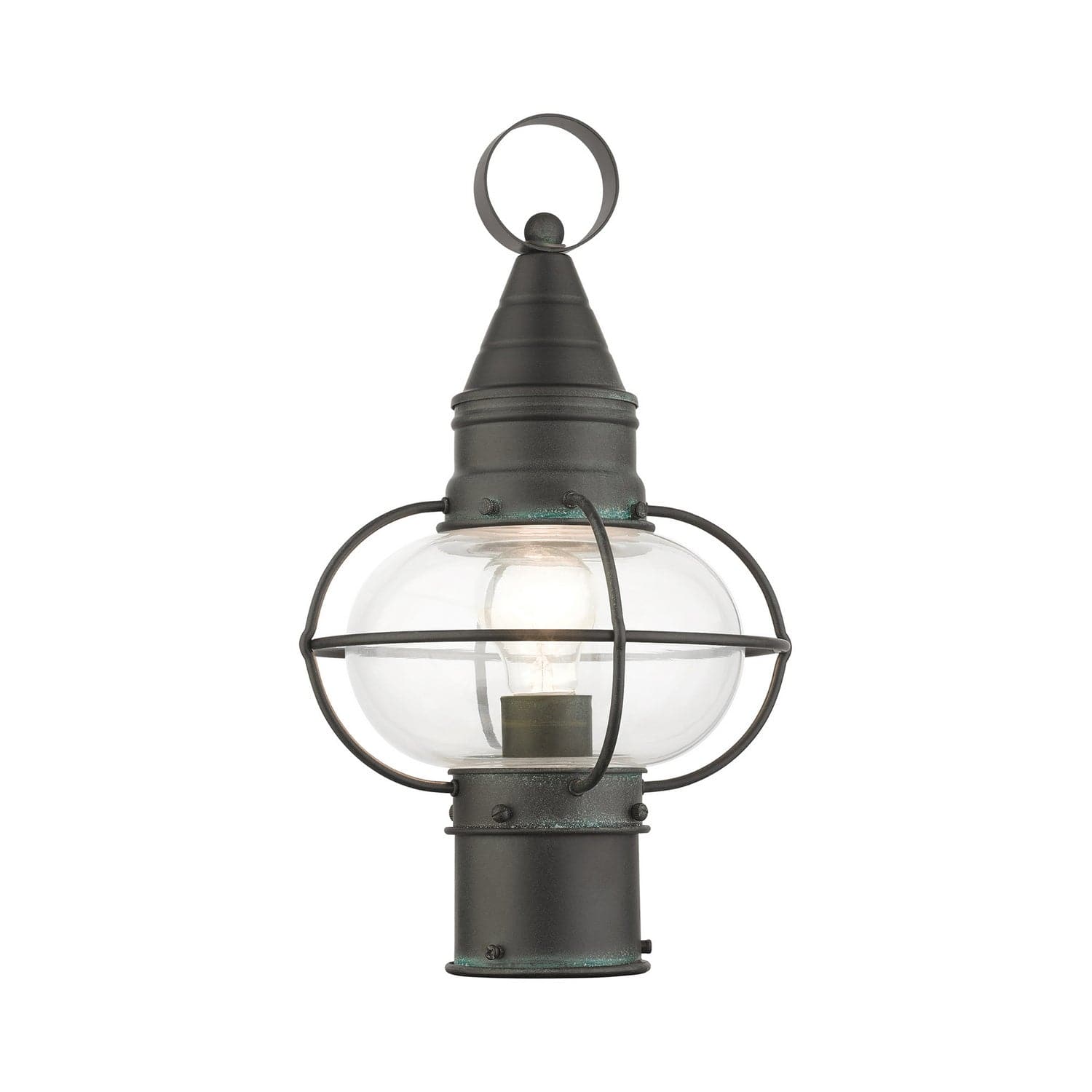 Livex Lighting - 26902-61 - One Light Outdoor Post Top Lantern - Newburyport - Charcoal