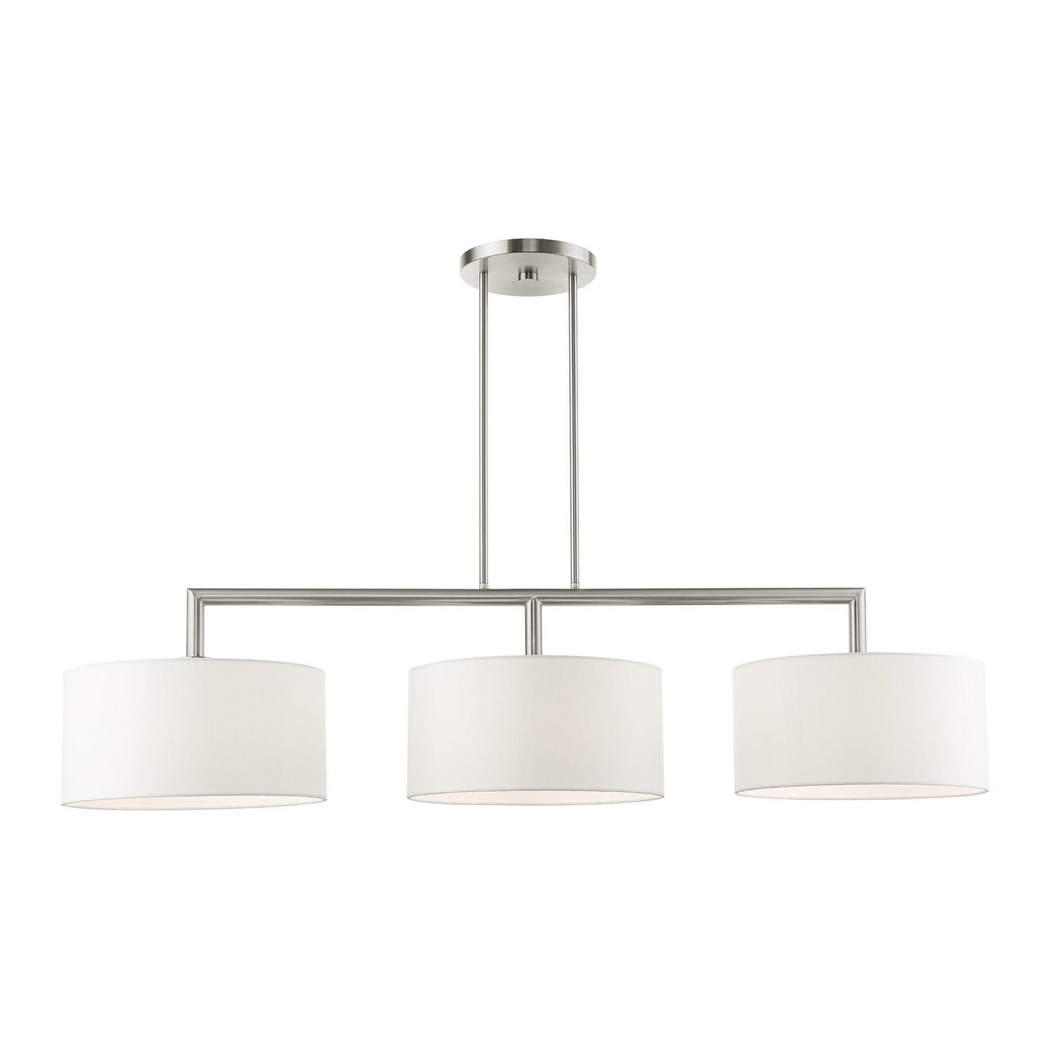 Livex Lighting - 45493-91 - Three Light Linear Chandelier - Meridian - Brushed Nickel