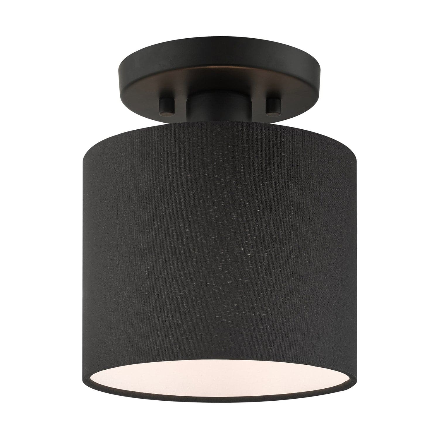 Livex Lighting - 45661-04 - One Light Semi Flush Mount - Bainbridge - Black