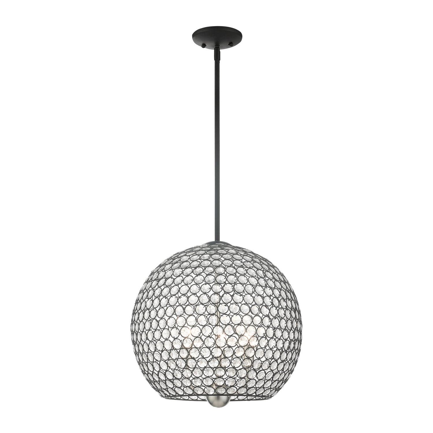 Livex Lighting - 45723-04 - Three Light Pendant - Cassandra - Black