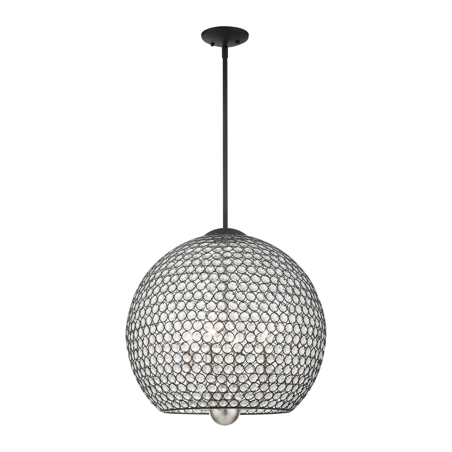 Livex Lighting - 45724-04 - Four Light Pendant - Cassandra - Black