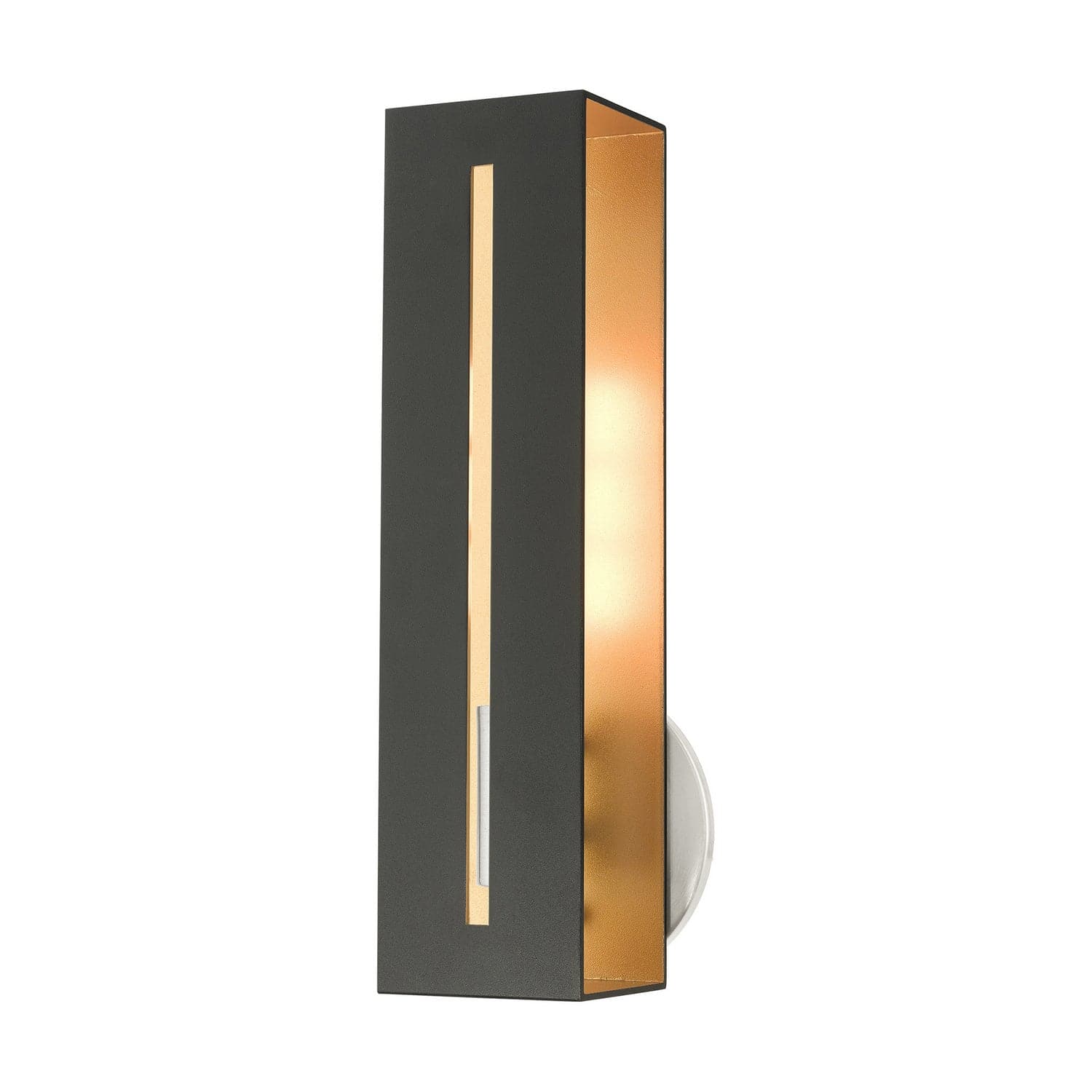 Livex Lighting - 45953-14 - One Light Wall Sconce - Soma - Textured Black w/ Brushed Nickels