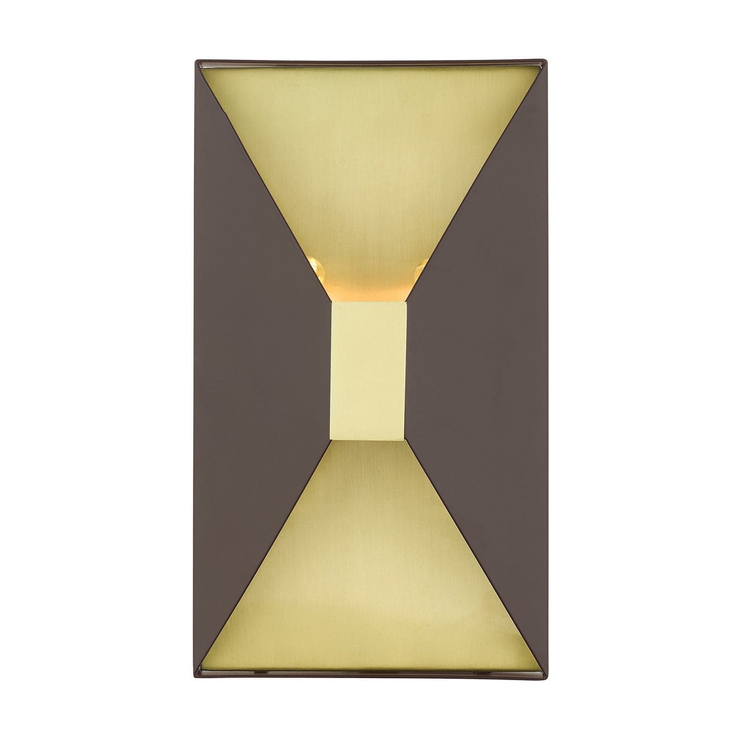 Livex Lighting - 46002-07 - Two Light Wall Sconce - Lexford - Bronze w/ Satin Brasss