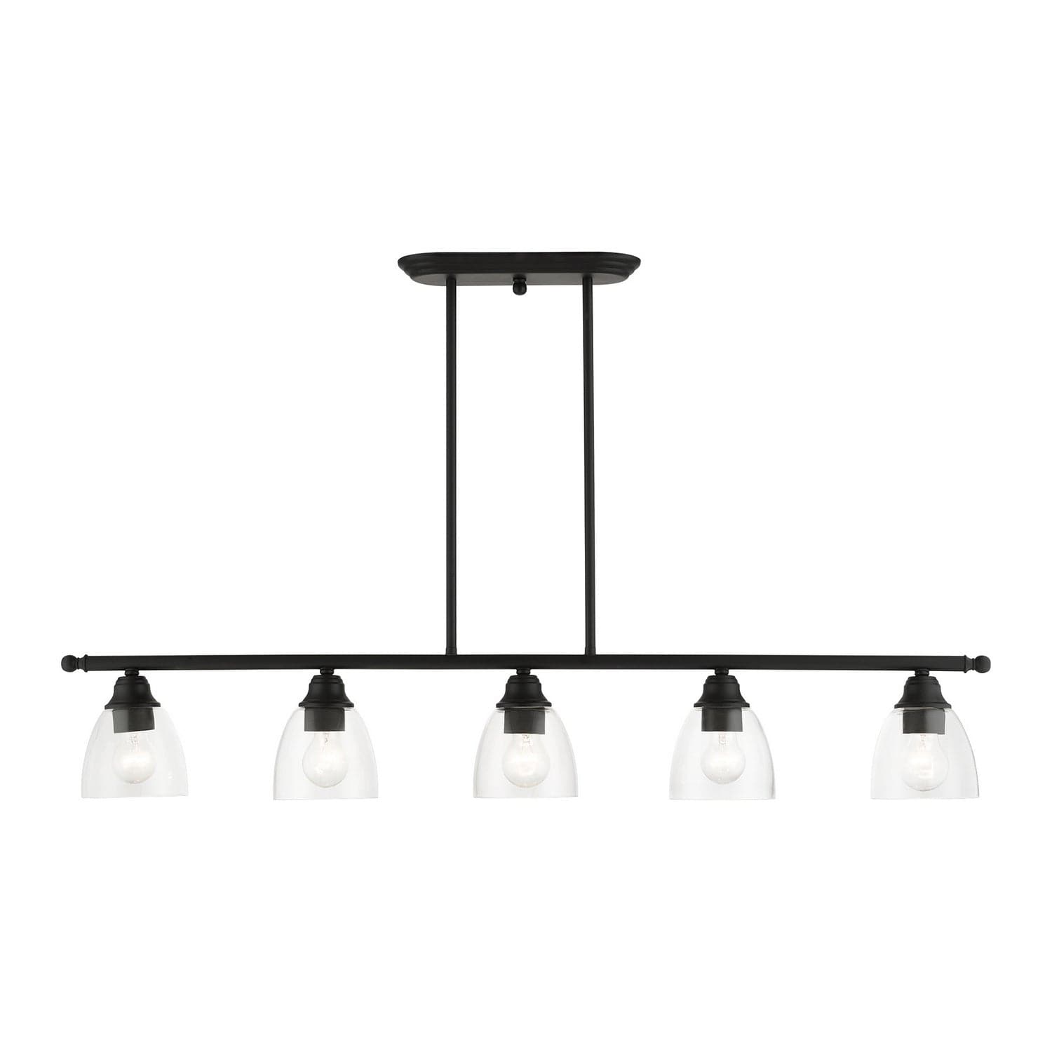 Livex Lighting - 46338-04 - Five Light Linear Chandelier - Montgomery - Black