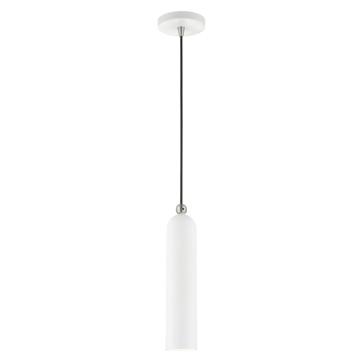 Livex Lighting - 46751-03 - One Light Pendant - Ardmore - White w/ Brushed Nickels