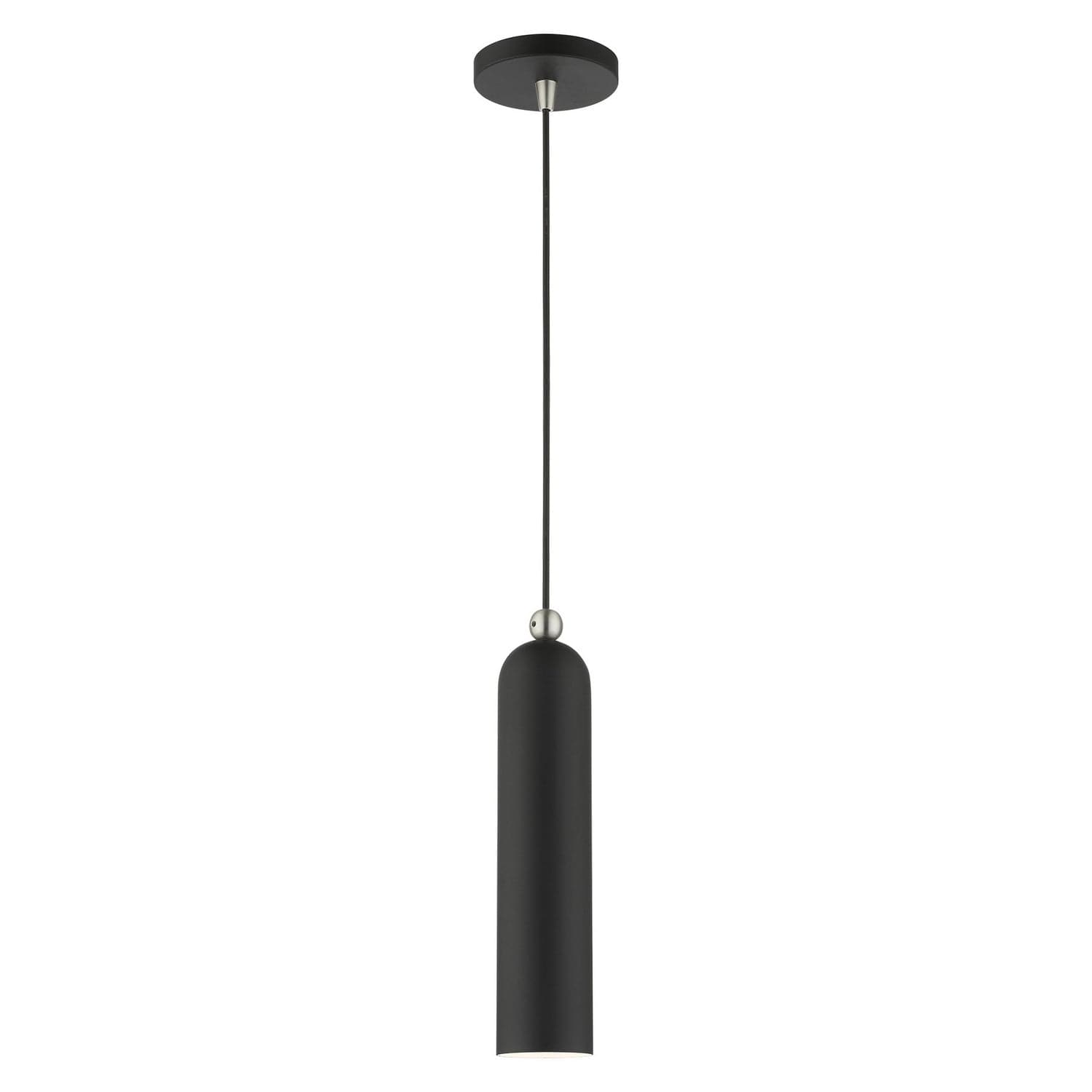Livex Lighting - 46751-04 - One Light Pendant - Ardmore - Black w/ Brushed Nickels