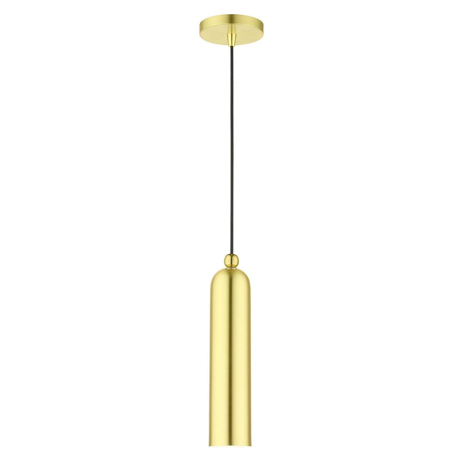 Livex Lighting - 46751-12 - One Light Pendant - Ardmore - Satin Brass w/ Polished Brasss