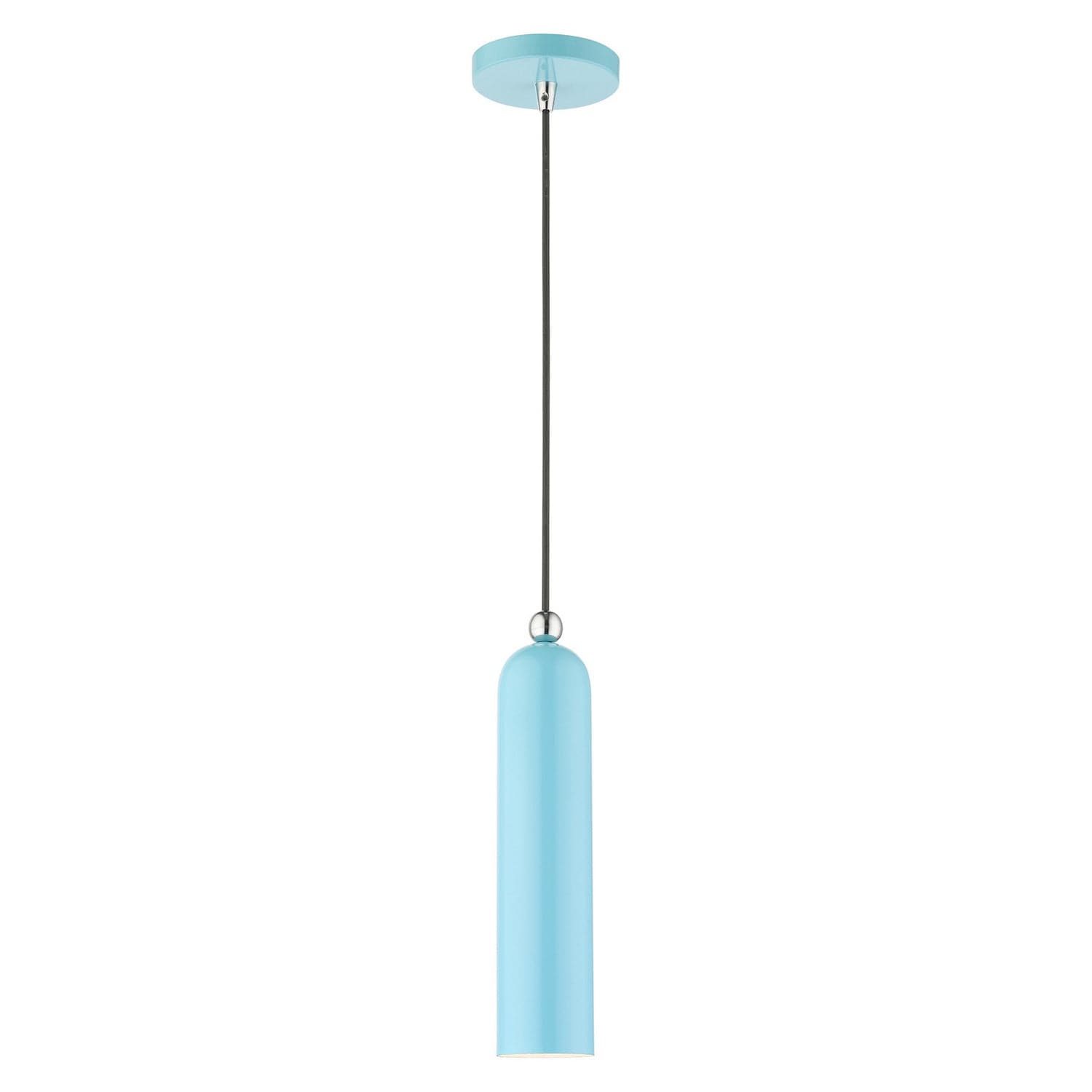 Livex Lighting - 46751-74 - One Light Pendant - Ardmore - Shiny Baby Blue w/ Polished Chromes