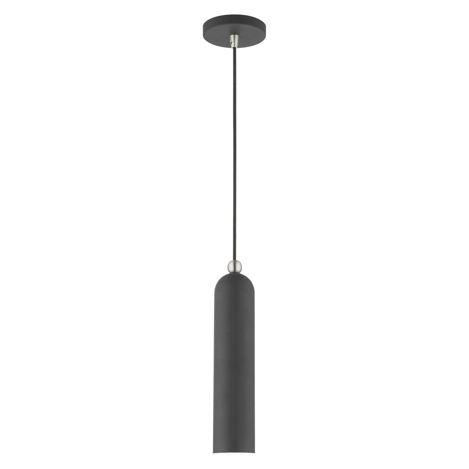 Livex Lighting - 46751-76 - One Light Pendant - Ardmore - Scandinavian Gray w/ Brushed Nickels