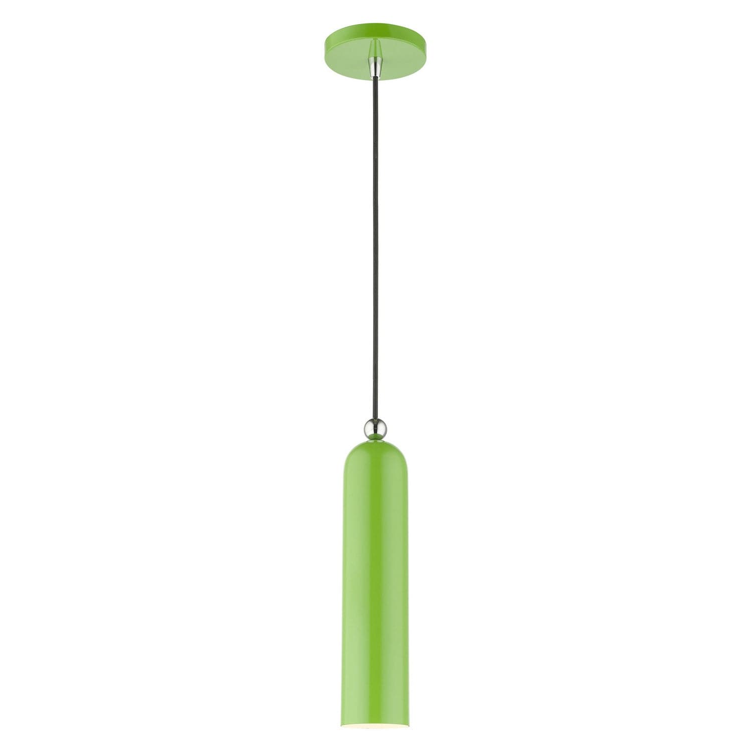 Livex Lighting - 46751-78 - One Light Pendant - Ardmore - Shiny Apple Green w/ Polished Chromes