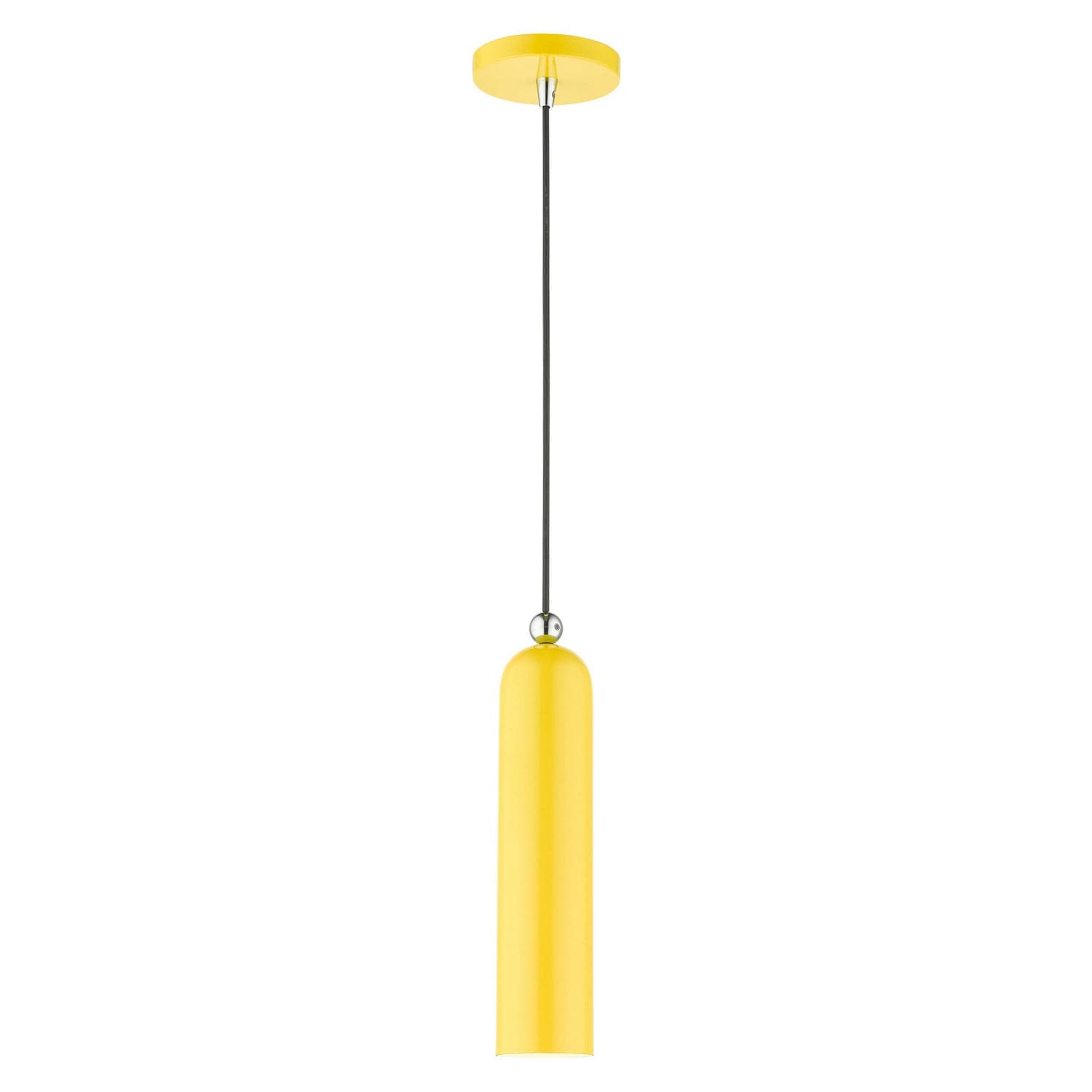 Livex Lighting - 46751-82 - One Light Pendant - Ardmore - Shiny Yellow w/ Polished Chromes
