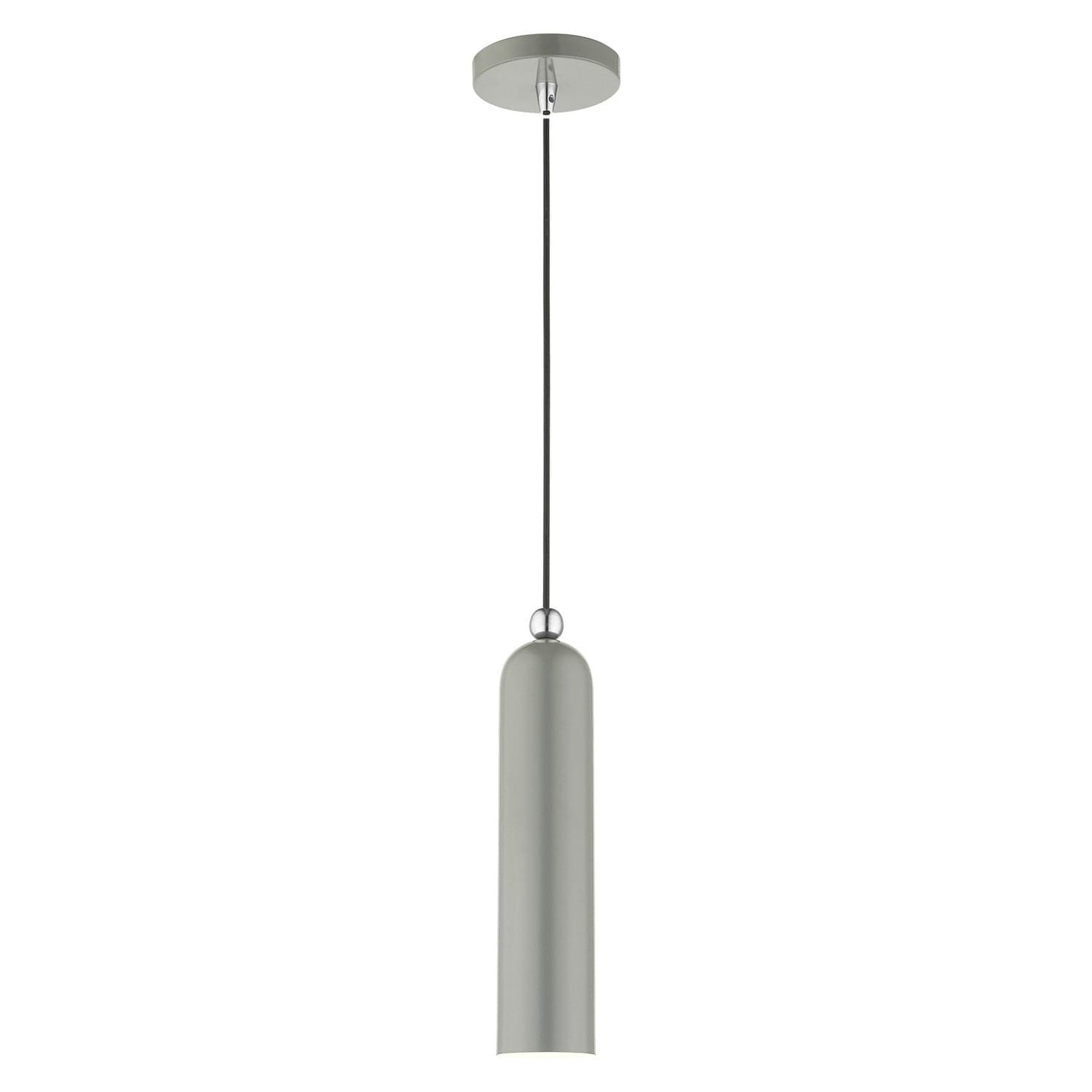 Livex Lighting - 46751-90 - One Light Pendant - Ardmore - Shiny Light Gray w/ Polished Chromes