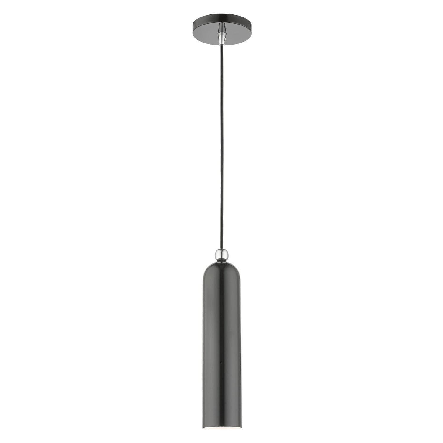 Livex Lighting - 46751-96 - One Light Pendant - Ardmore - Shiny Dark Gray w/ Polished Chromes