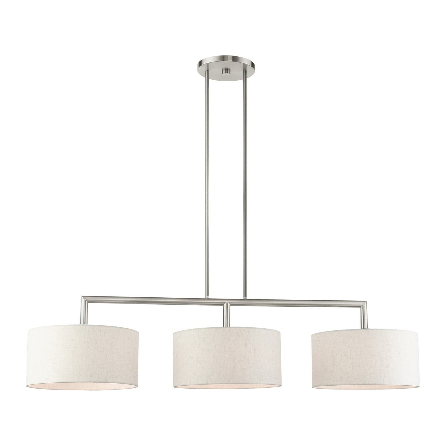 Livex Lighting - 49293-91 - Three Light Linear Chandelier - Meridian - Brushed Nickel