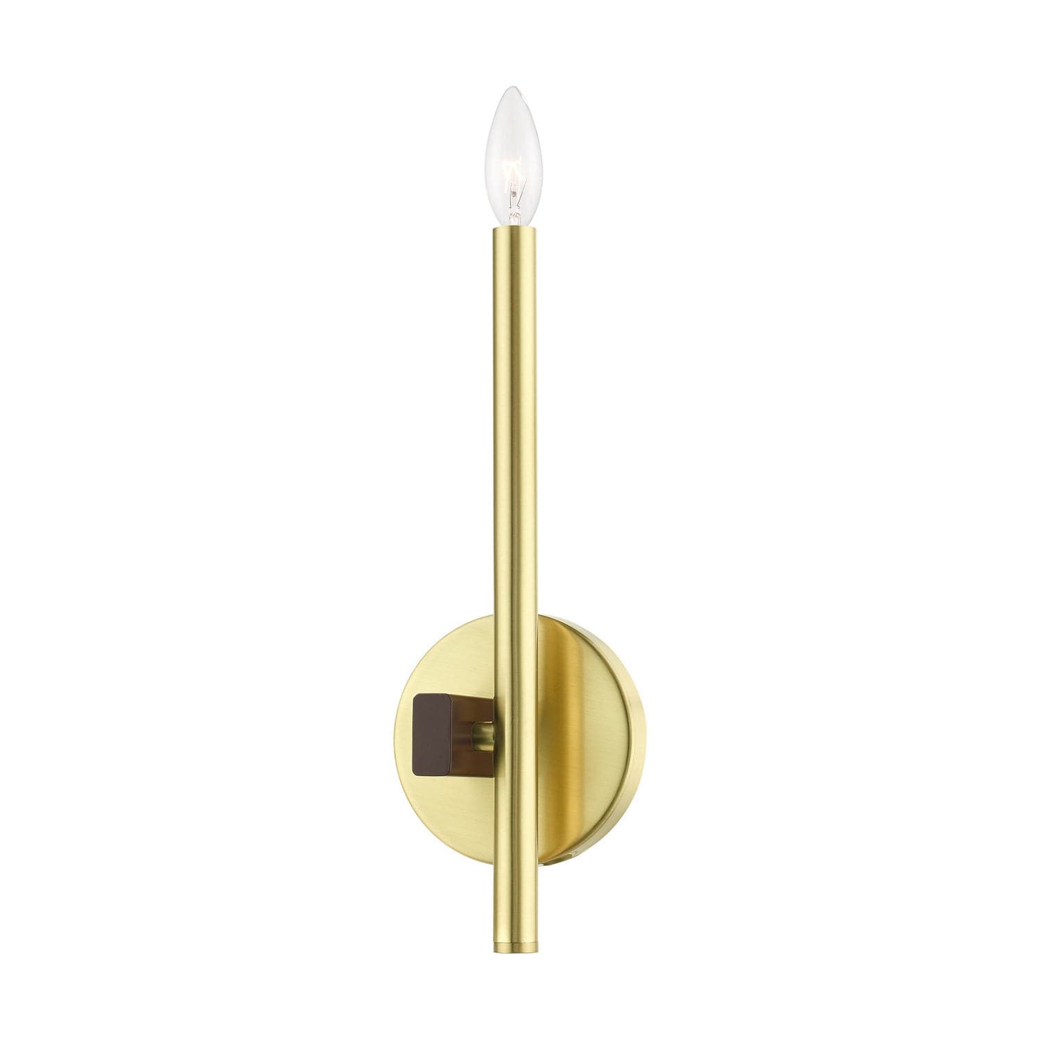 Livex Lighting - 49341-12 - One Light Wall Sconce - Denmark - Satin Brass w/ Bronzes