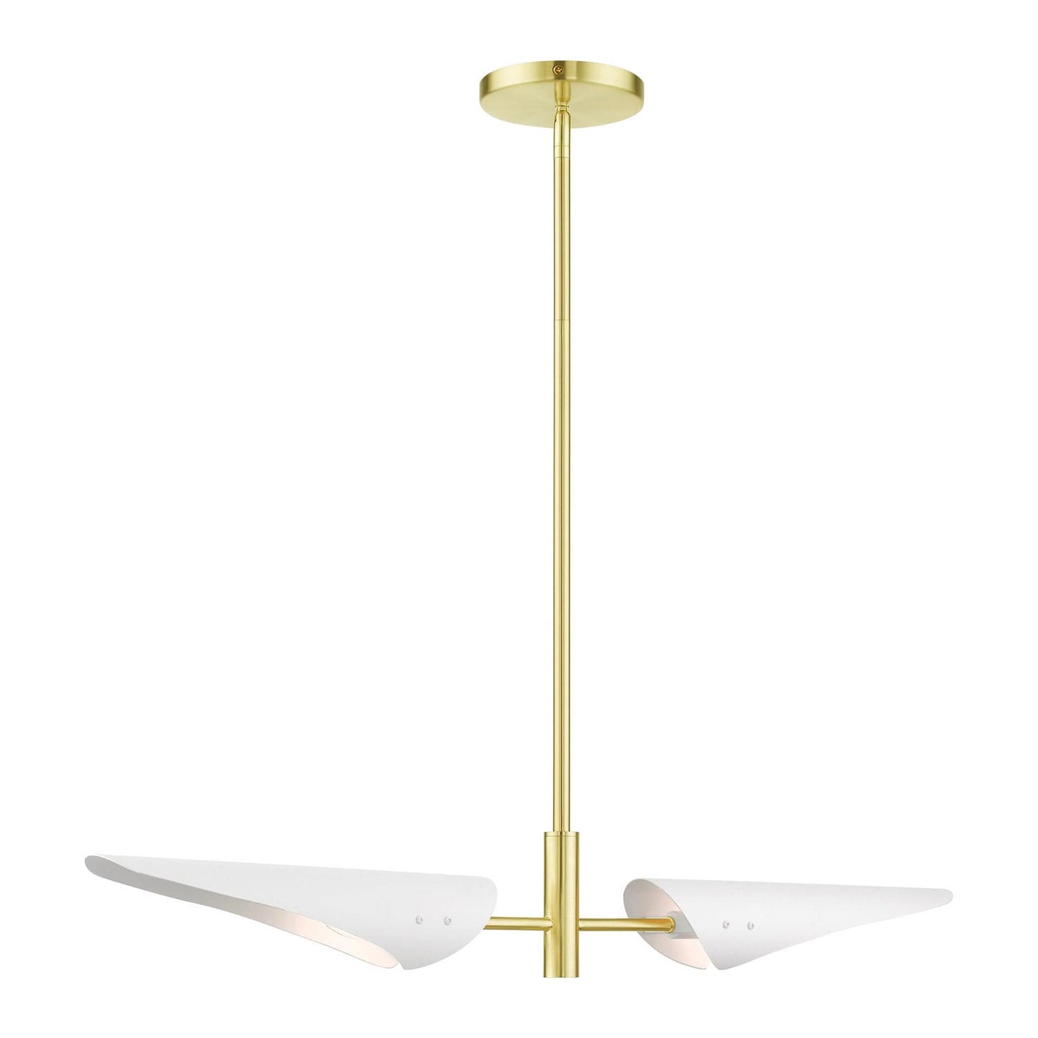 Livex Lighting - 49492-12 - Two Light Linear Chandelier - Capistrano - Satin Brass