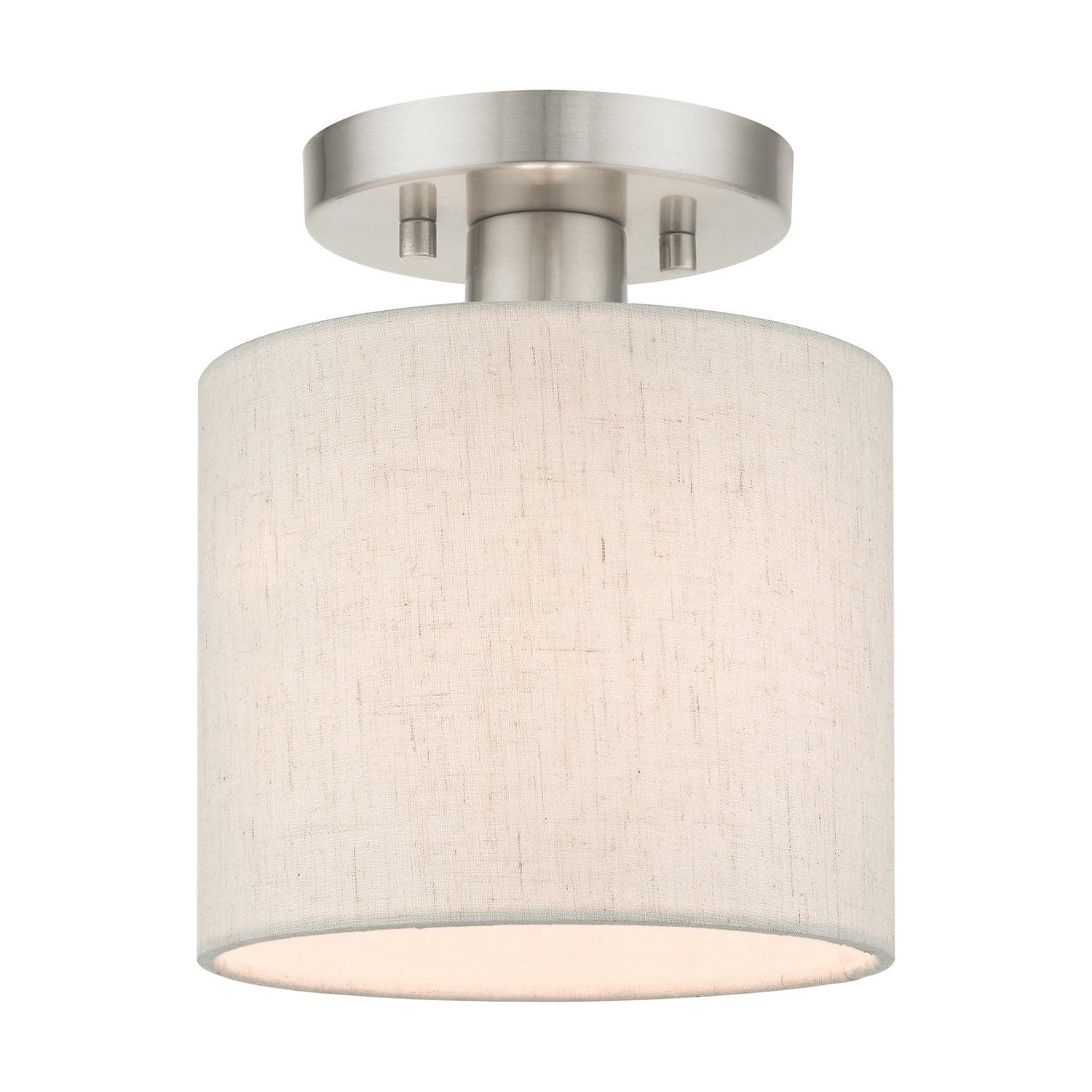 Livex Lighting - 49807-91 - One Light Semi Flush Mount - Blossom - Brushed Nickel