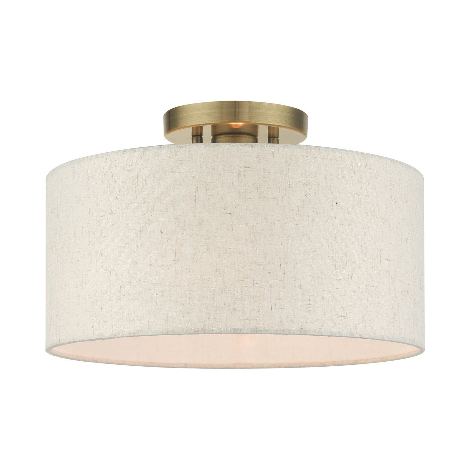 Livex Lighting - 49809-01 - One Light Semi Flush Mount - Blossom - Antique Brass