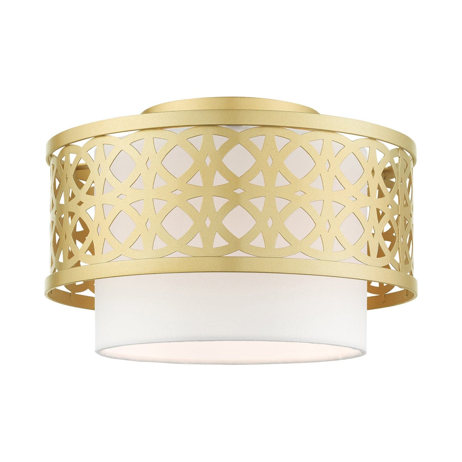 Livex Lighting - 49862-33 - One Light Semi Flush Mount - Calinda - Soft Gold