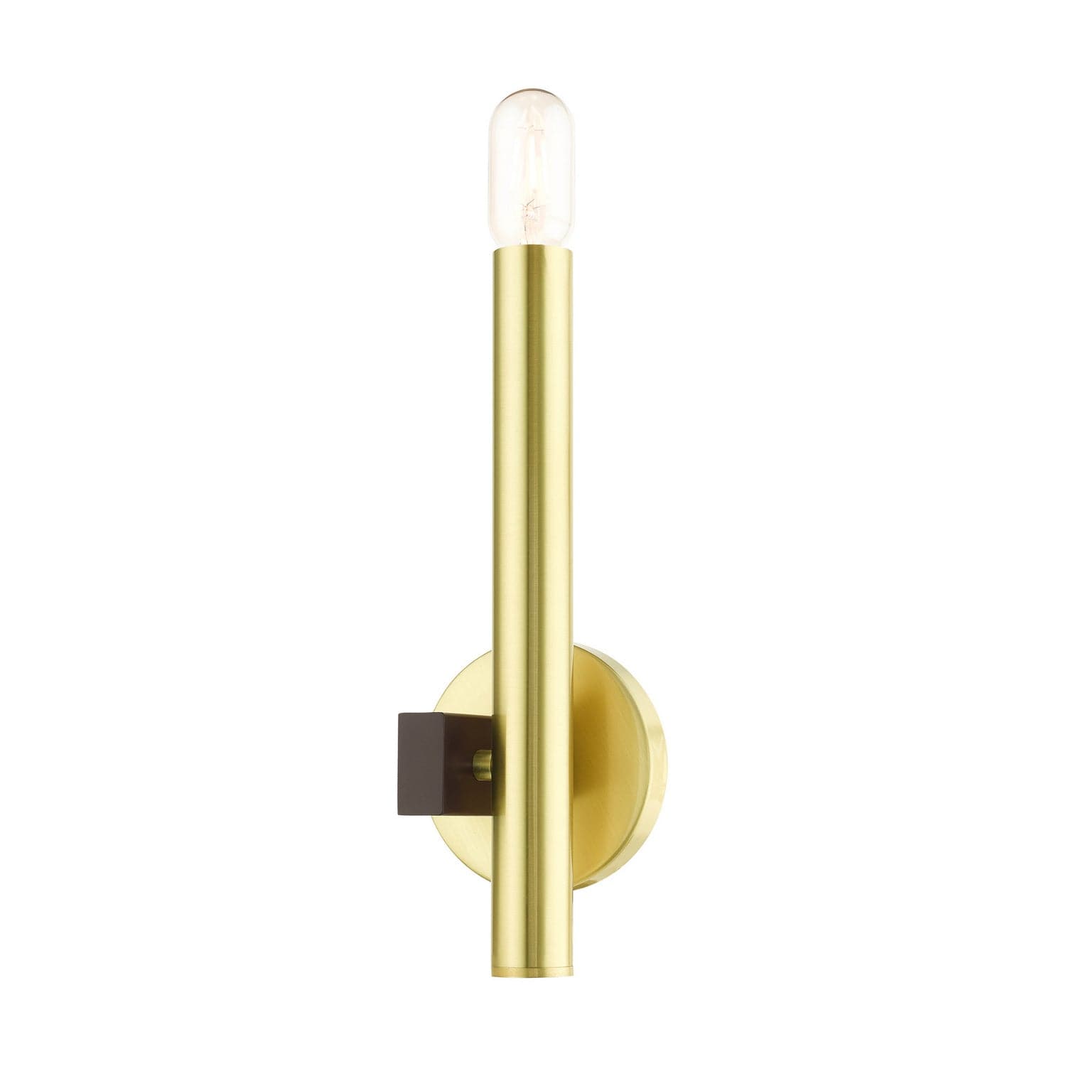 Livex Lighting - 49991-12 - One Light Wall Sconce - Helsinki - Satin Brass w/ Bronzes