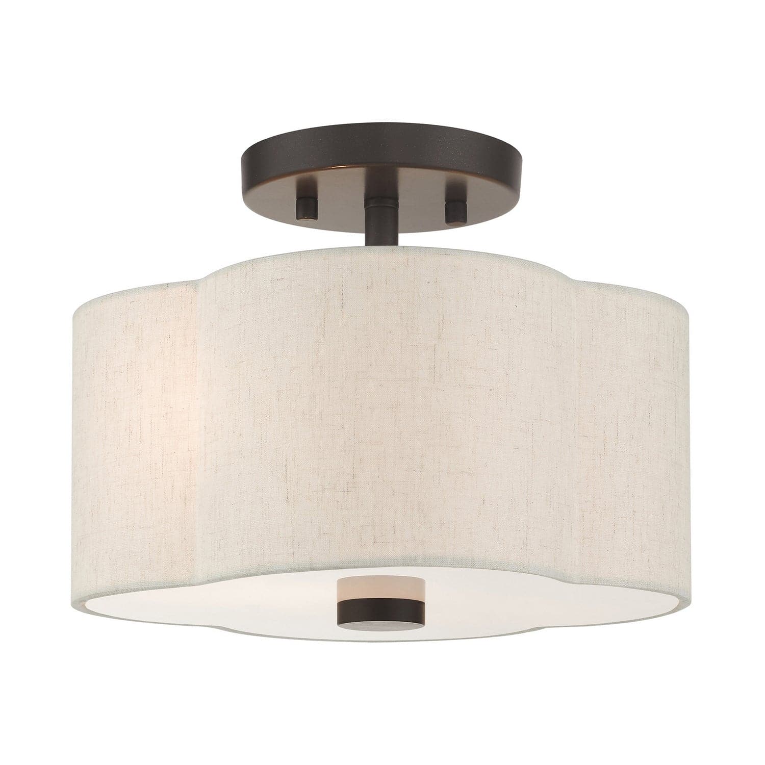 Livex Lighting - 58061-92 - Two Light Semi Flush Mount - Solstice - English Bronze