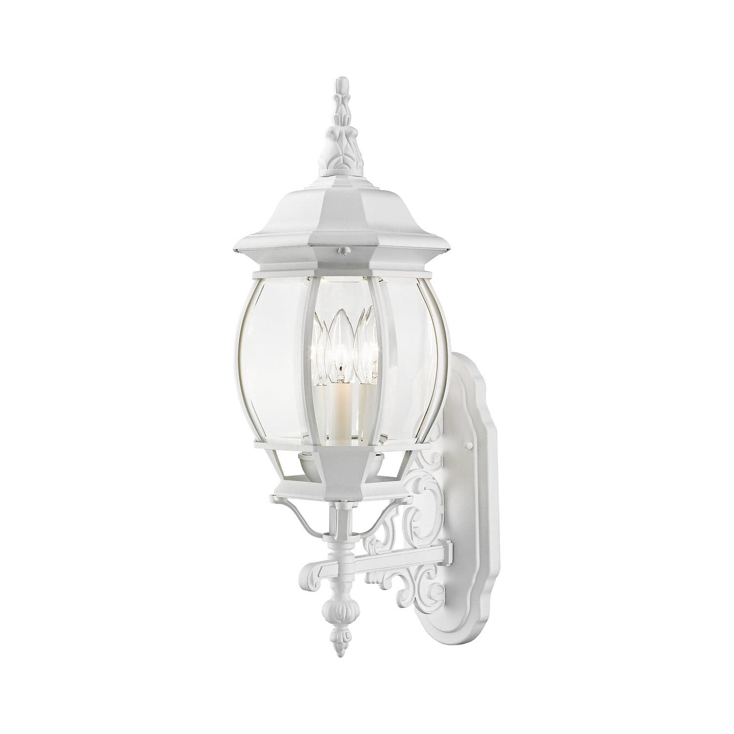 Livex Lighting - 7524-13 - Three Light Outdoor Wall Lantern - Frontenac - Textured White