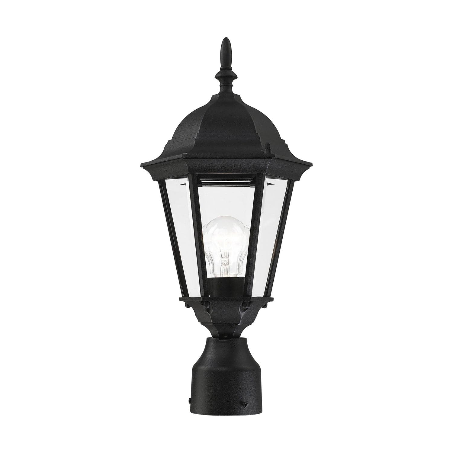 Livex Lighting - 7558-14 - One Light Outdoor Post Top Lantern - Hamilton - Textured Black