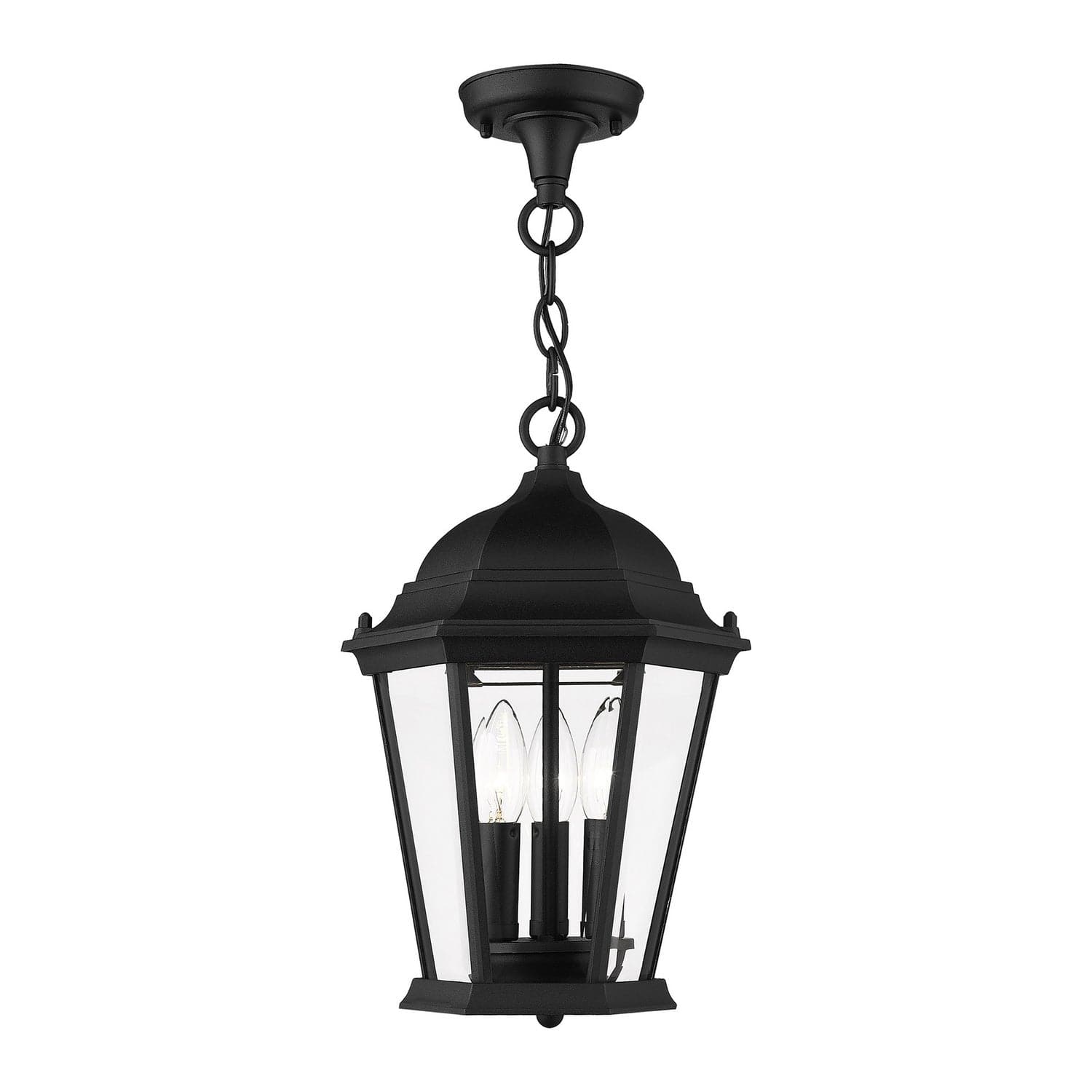 Livex Lighting - 7564-14 - Three Light Outdoor Pendant - Hamilton - Textured Black