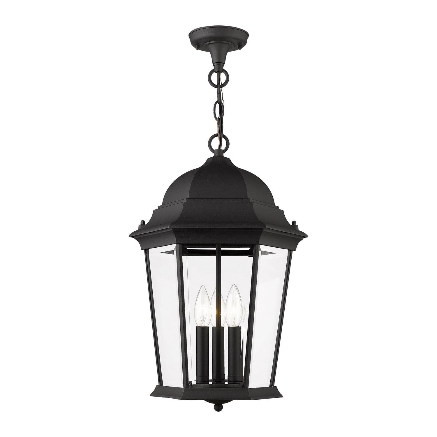 Livex Lighting - 7569-14 - Three Light Outdoor Pendant - Hamilton - Textured Black