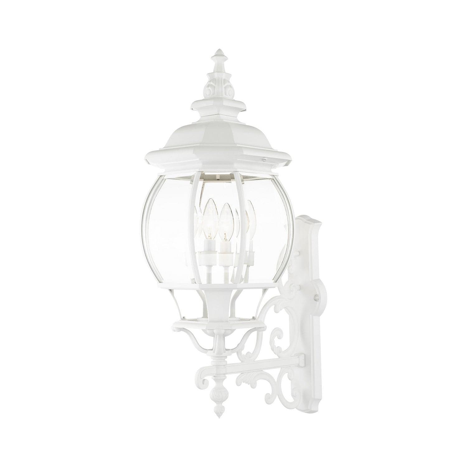 Livex Lighting - 7701-13 - Four Light Outdoor Wall Lantern - Frontenac - Textured White