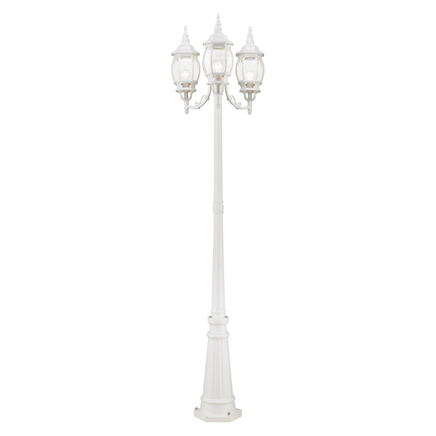 Livex Lighting - 7710-13 - Three Light Outdoor Post Mount - Frontenac - Textured White