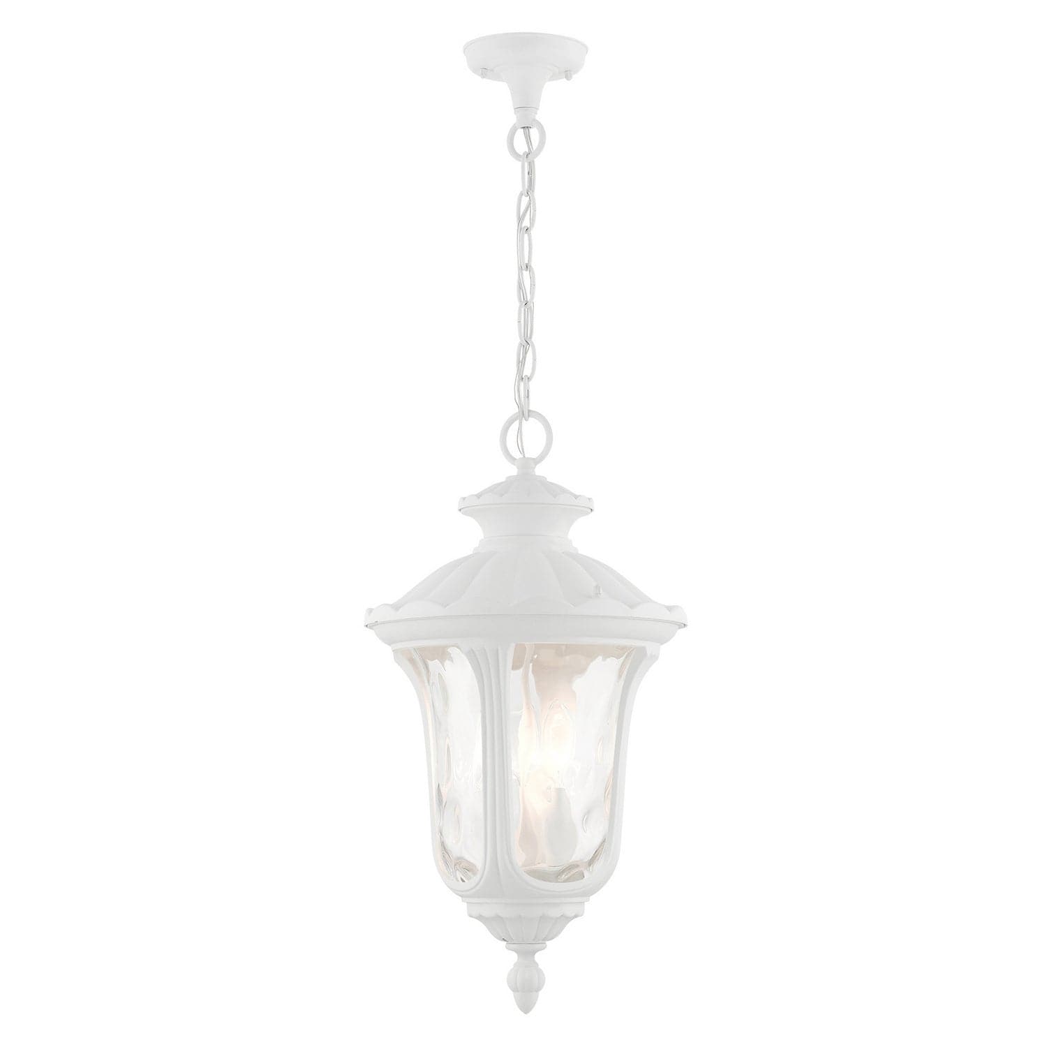 Livex Lighting - 7858-13 - Three Light Outdoor Pendant - Oxford - Textured White