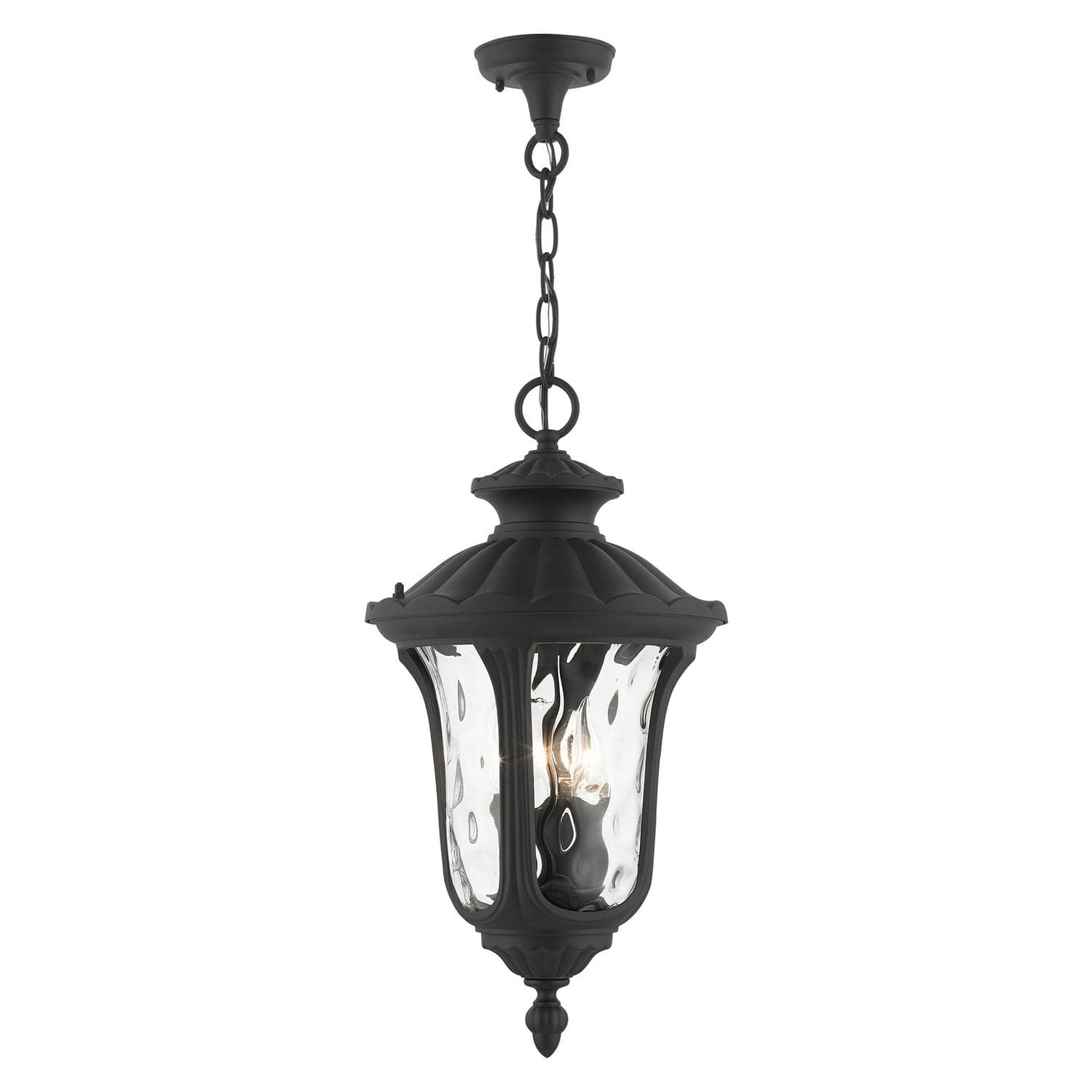 Livex Lighting - 7858-14 - Three Light Outdoor Pendant - Oxford - Textured Black