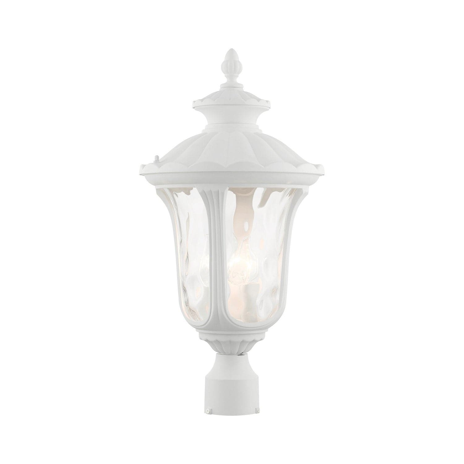 Livex Lighting - 7859-13 - Three Light Outdoor Post Top Lantern - Oxford - Textured White