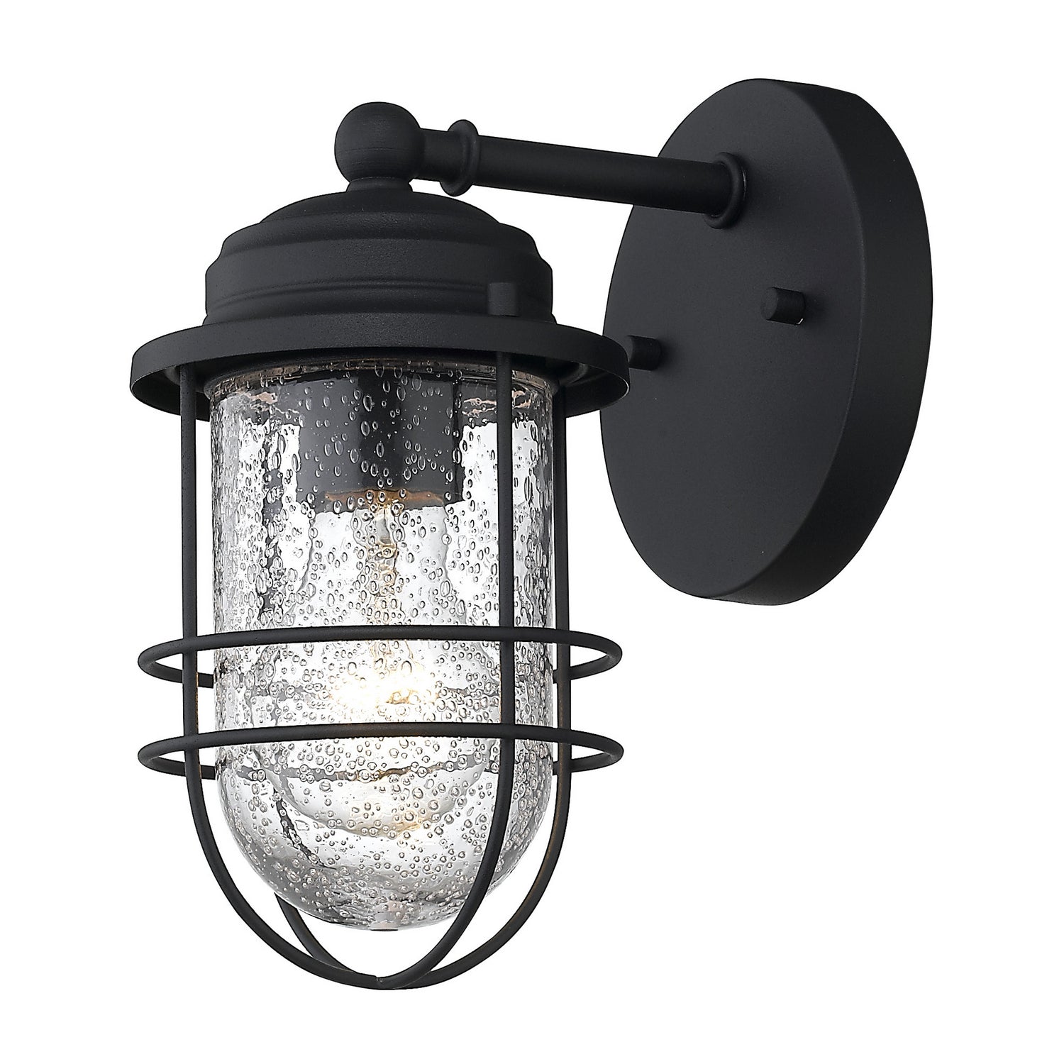 Golden - 9808-OWS NB-SD - One Light Outdoor Wall Sconce - Seaport NB - Natural Black