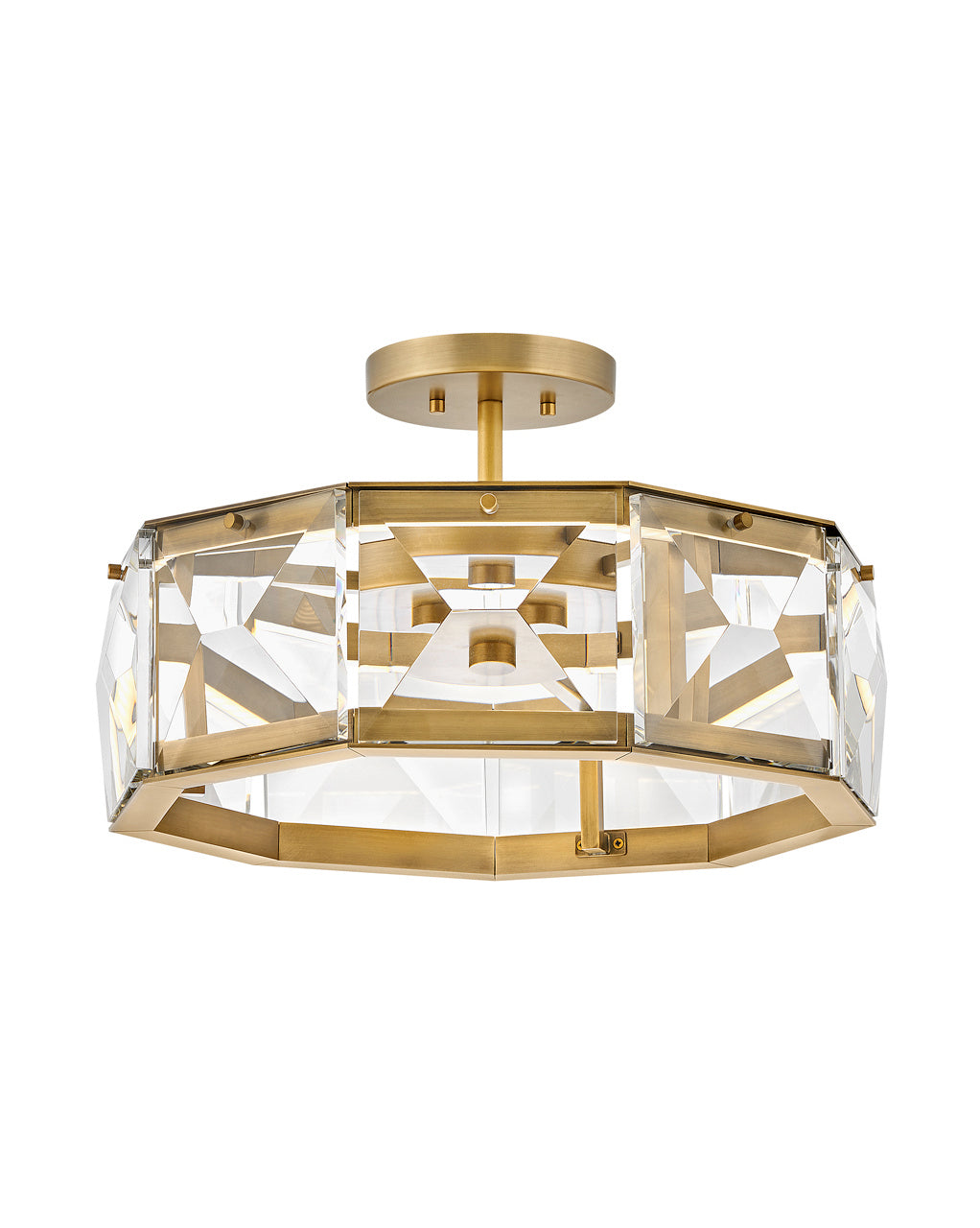 Fredrick Ramond - FR30103HBR - LED Semi-Flush Mount - Jolie - Heritage Brass