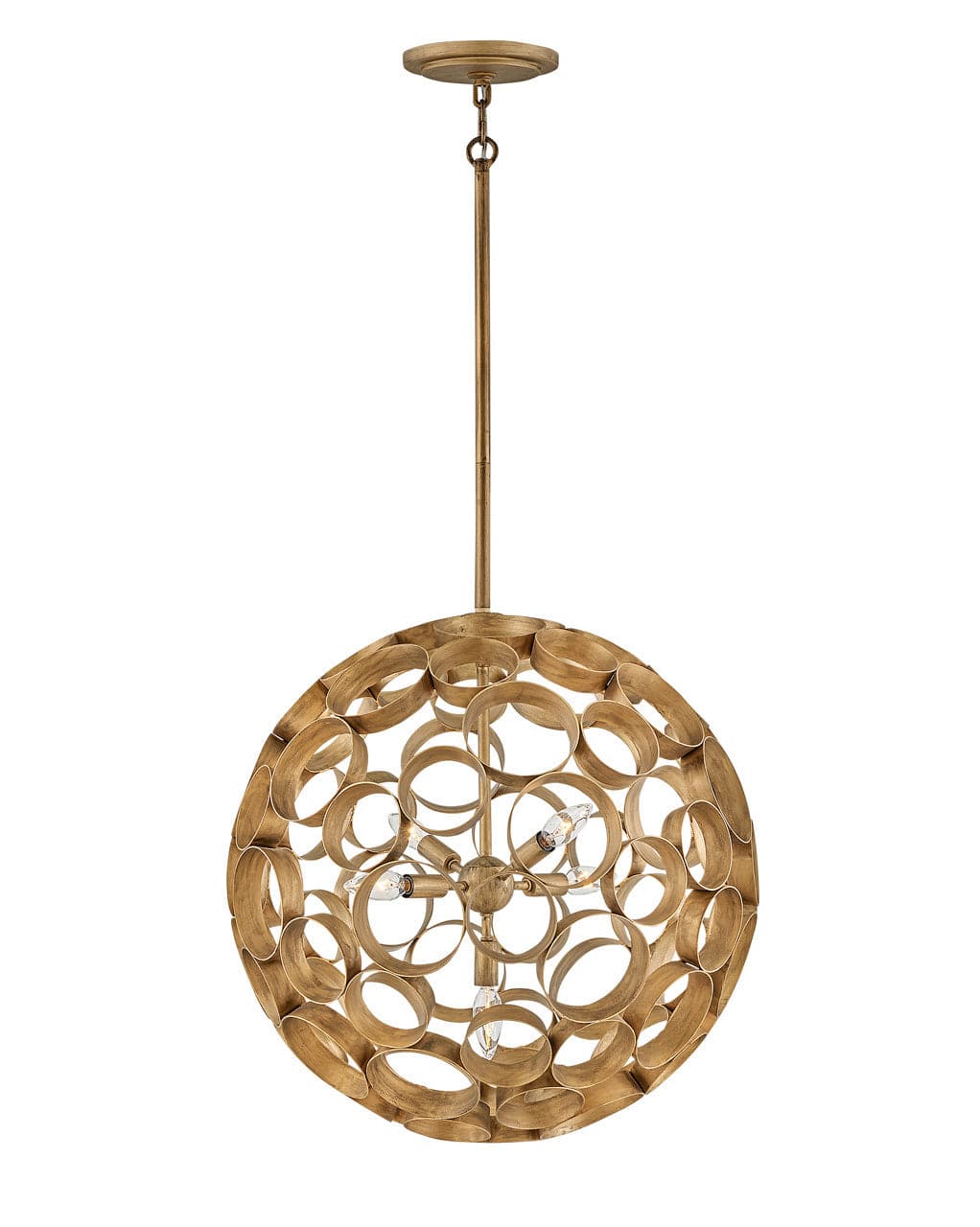 Fredrick Ramond - FR30144BNG - Four Light Chandelier - Centric - Burnished Gold
