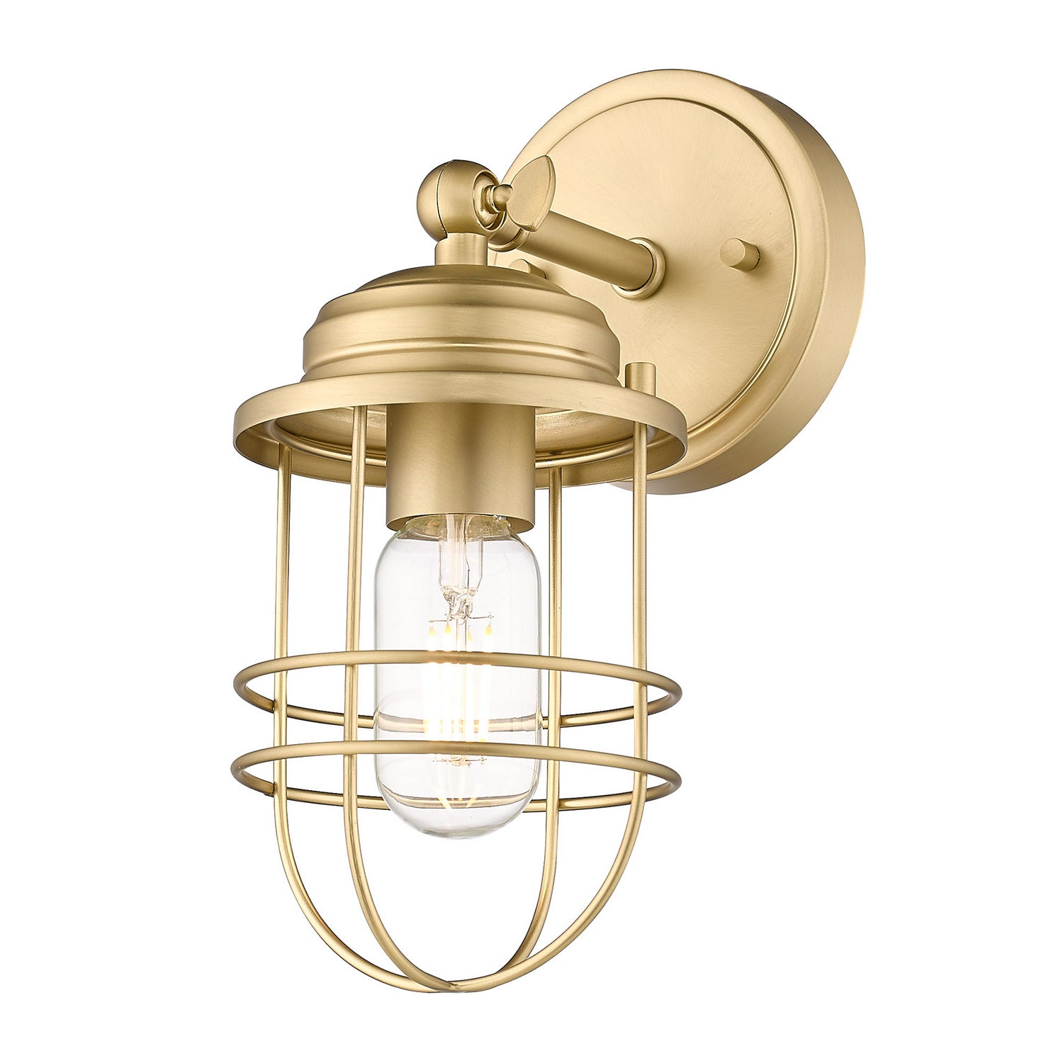 Golden - 9808-1W BCB - One Light Wall Sconce - Seaport BCB - Brushed Champagne Bronze