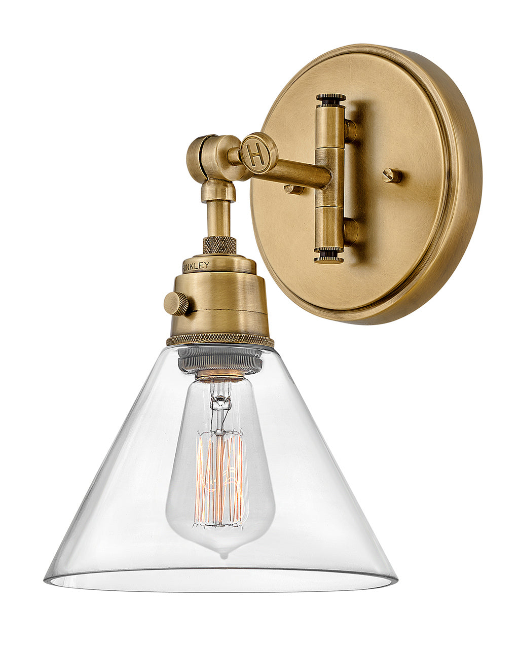 Hinkley - 3691HB-CL - LED Wall Sconce - Arti - Heritage Brass