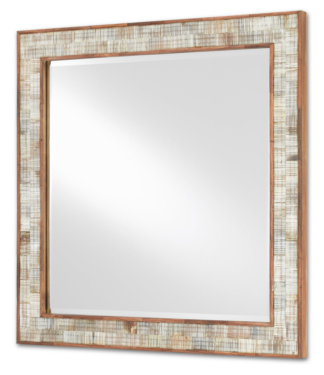 Mirror from the Hyson collection in Chiseled Horn/Natural/Mirror finish